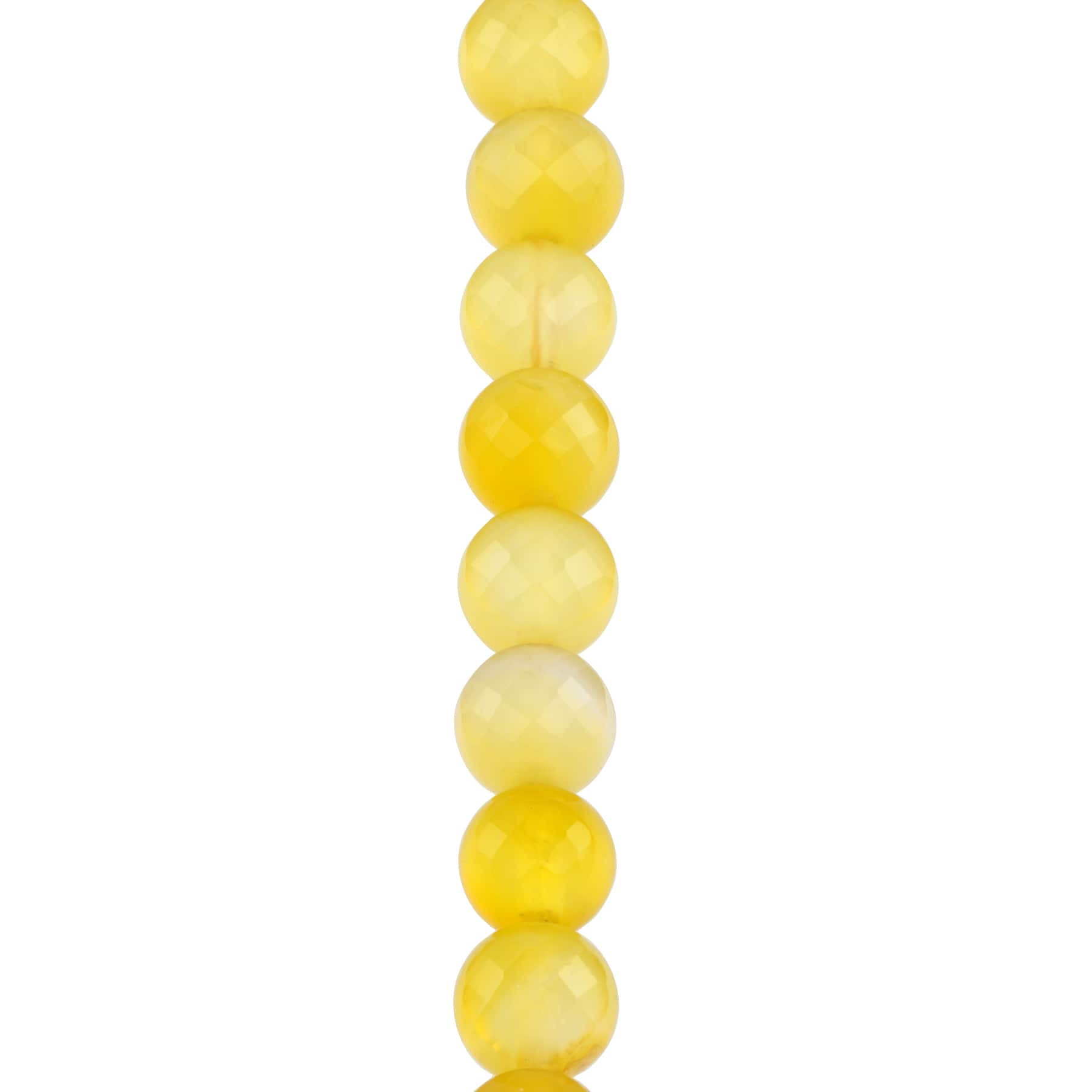 12 Pack: Yellow Faceted Agate Coin Beads, 6mm by Bead Landing™