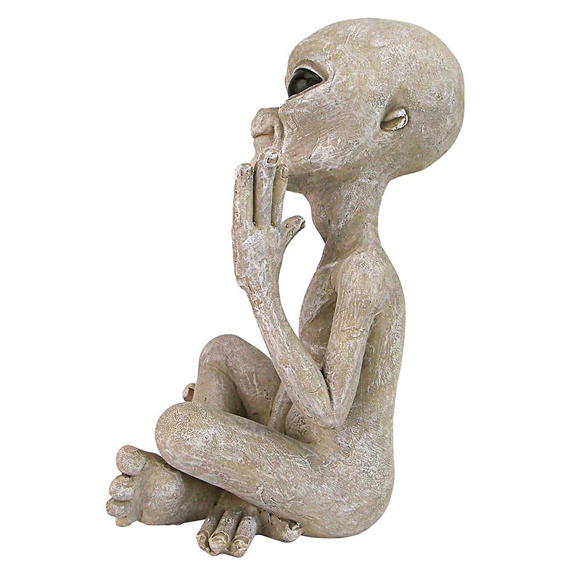 Design Toscano 8.5&#x22; Greetings Earthlings UFO Alien Statue