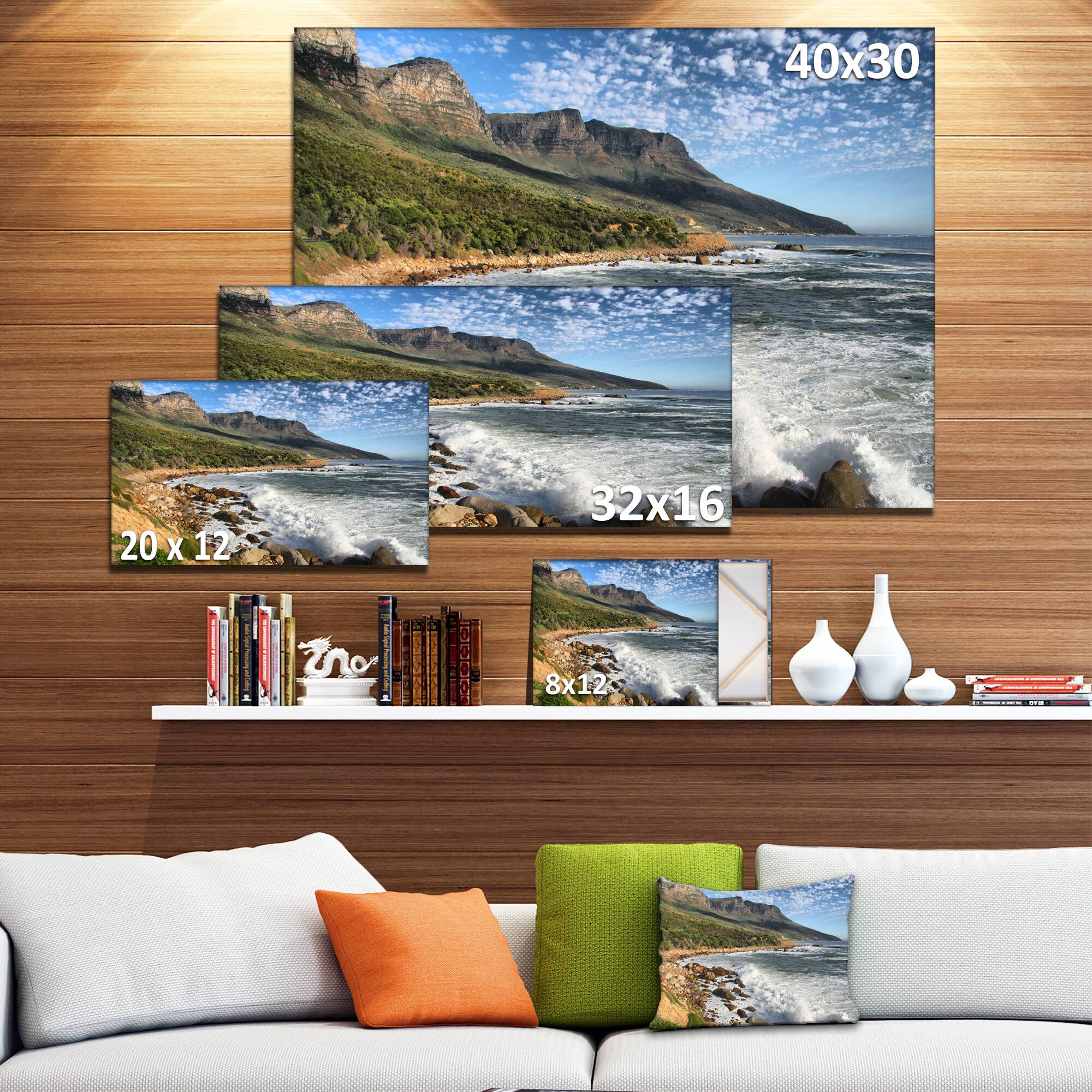 Designart - Beautiful South African Seashore - Large Seashore Canvas Print