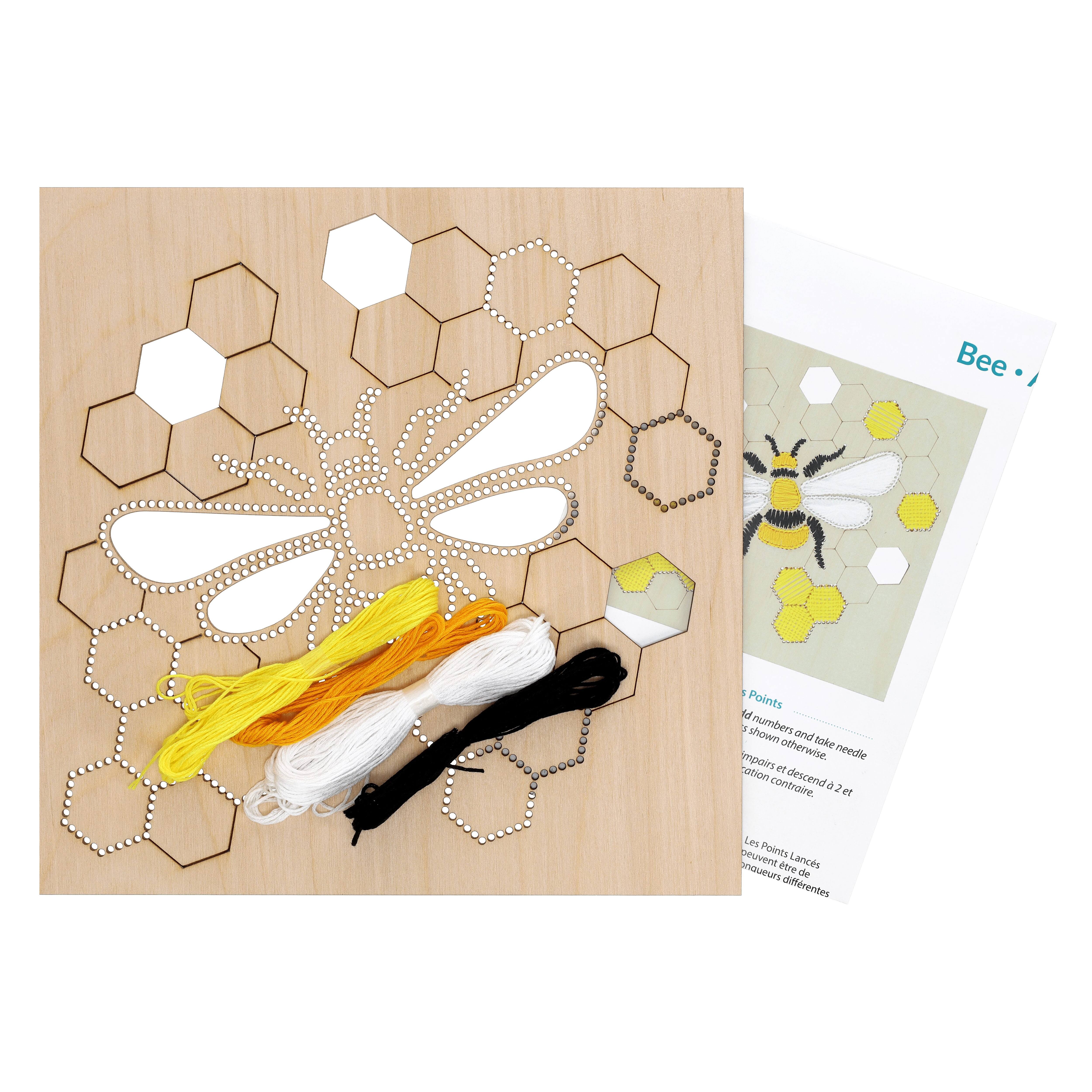 Leisure Arts® Intermediate Bee Wood Stitchery Panel Kit