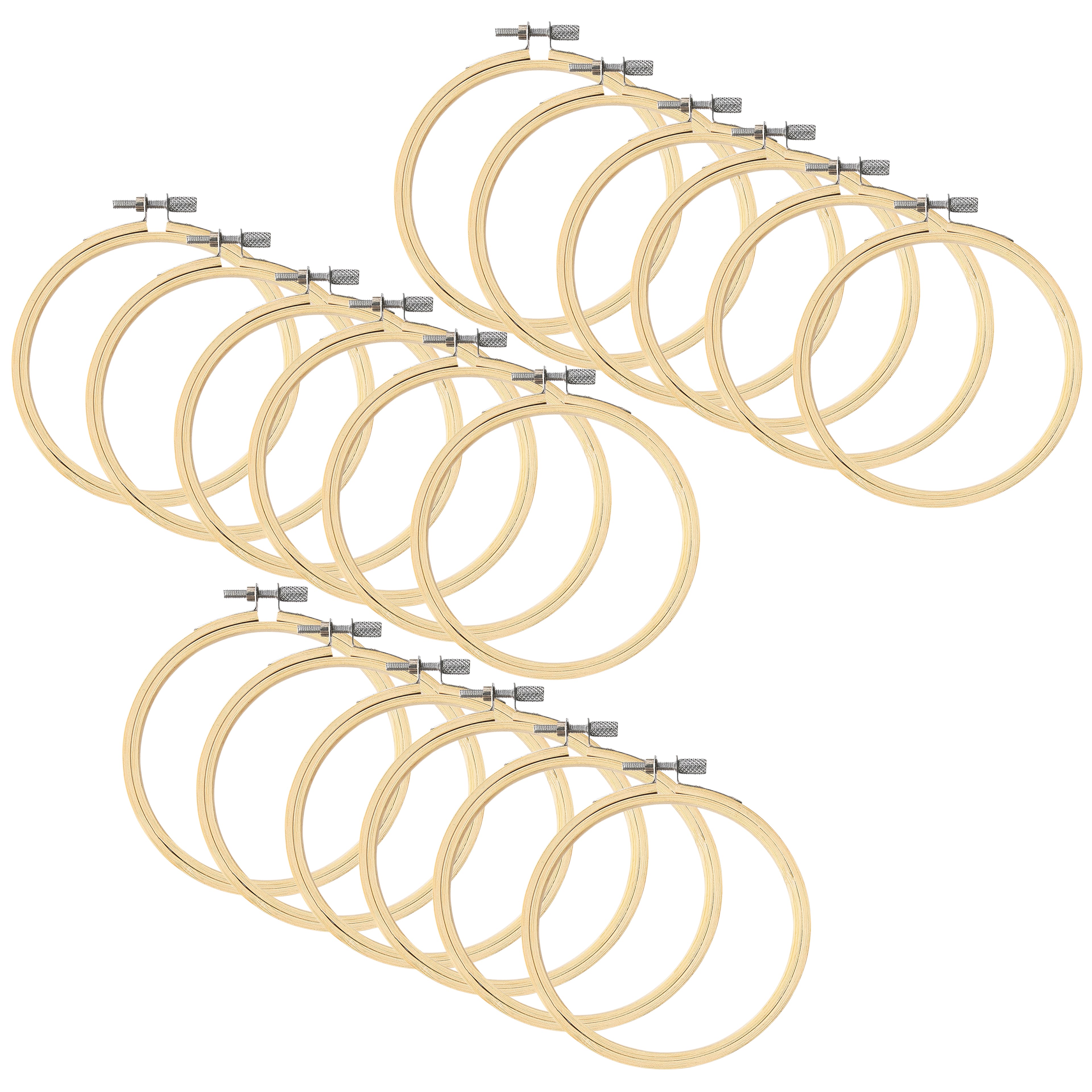 18 Pack: Wooden Embroidery Hoop by Loops & Threads™