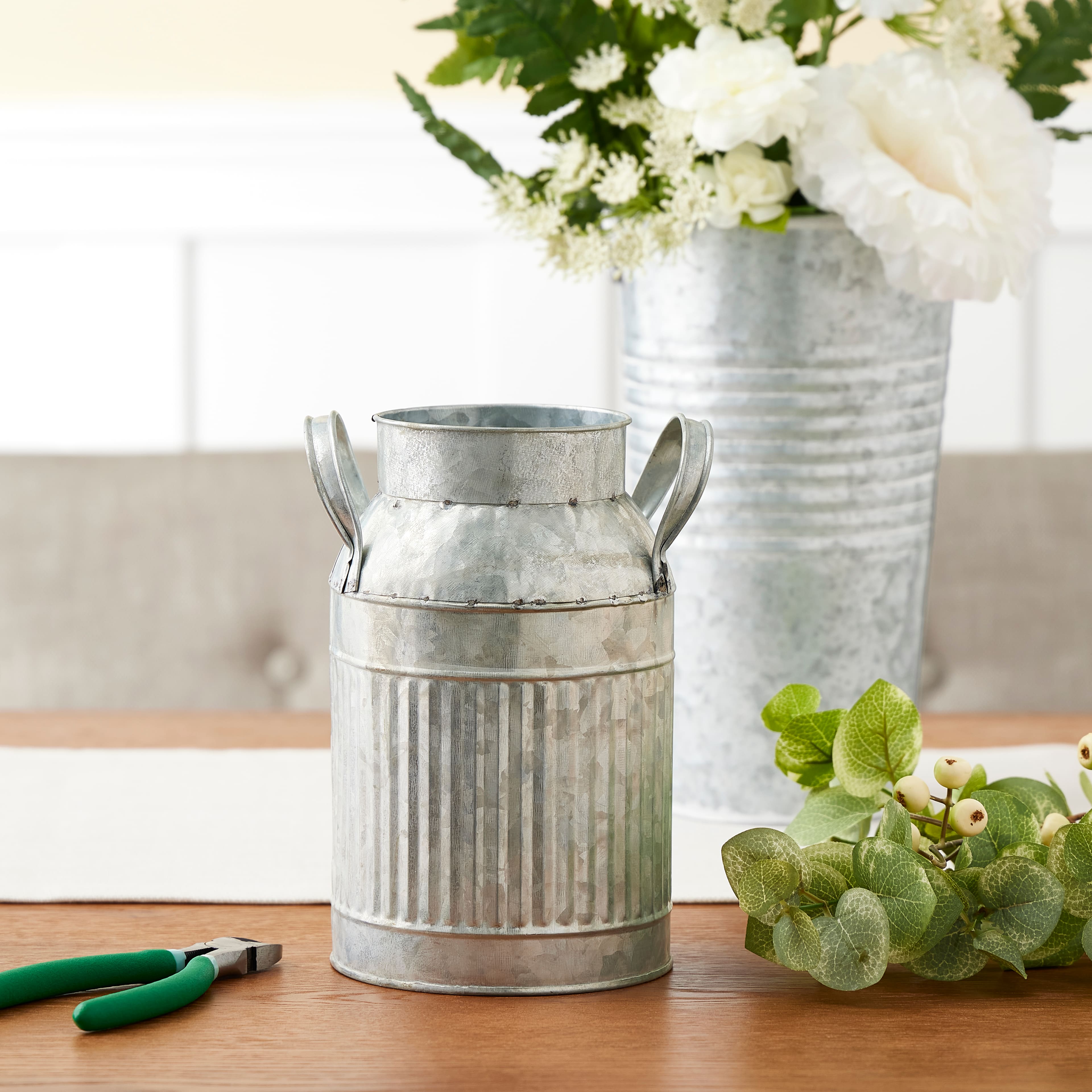 8" Galvanized Decorative Milk Jug by Ashland®