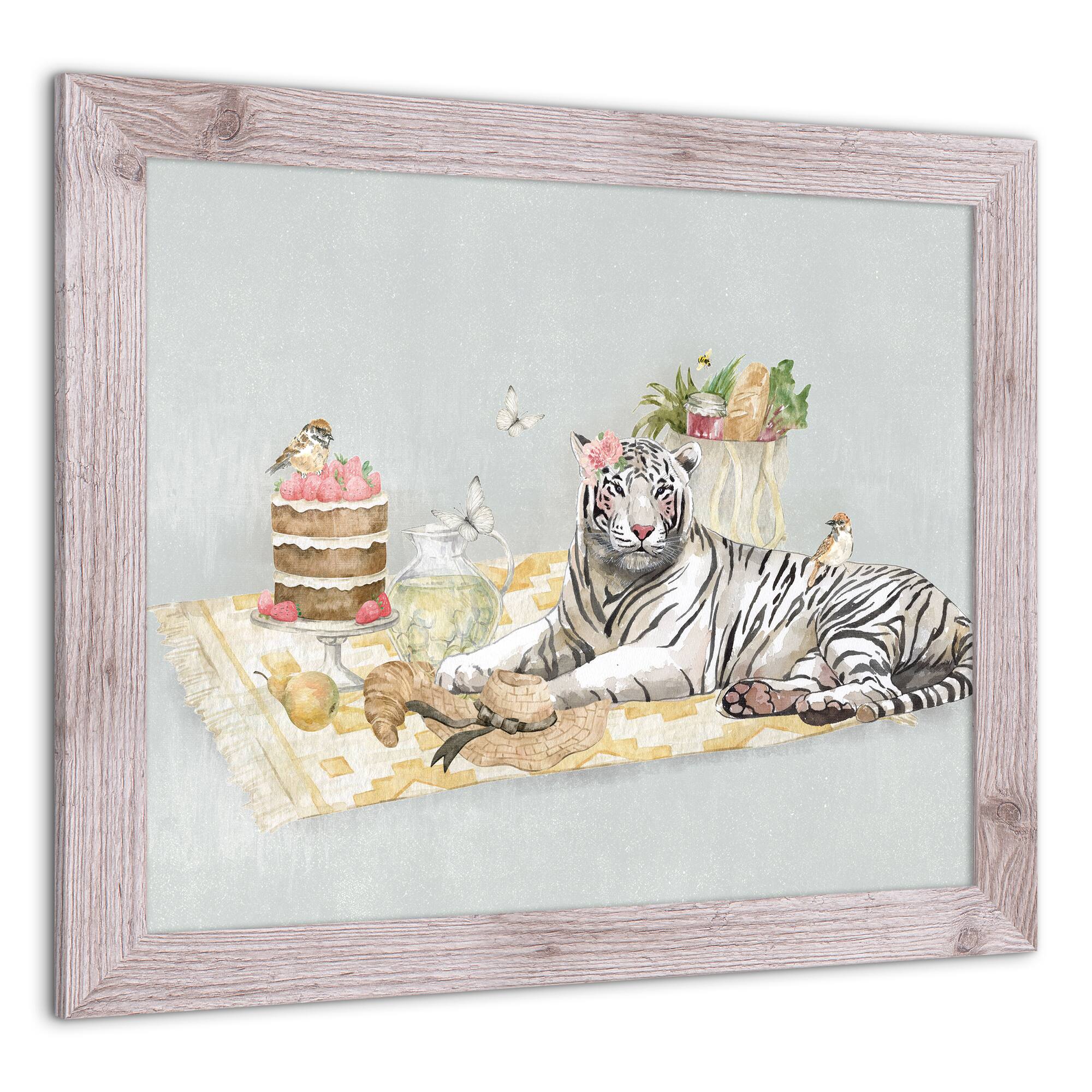 Tiger Picnic Western Framed Print