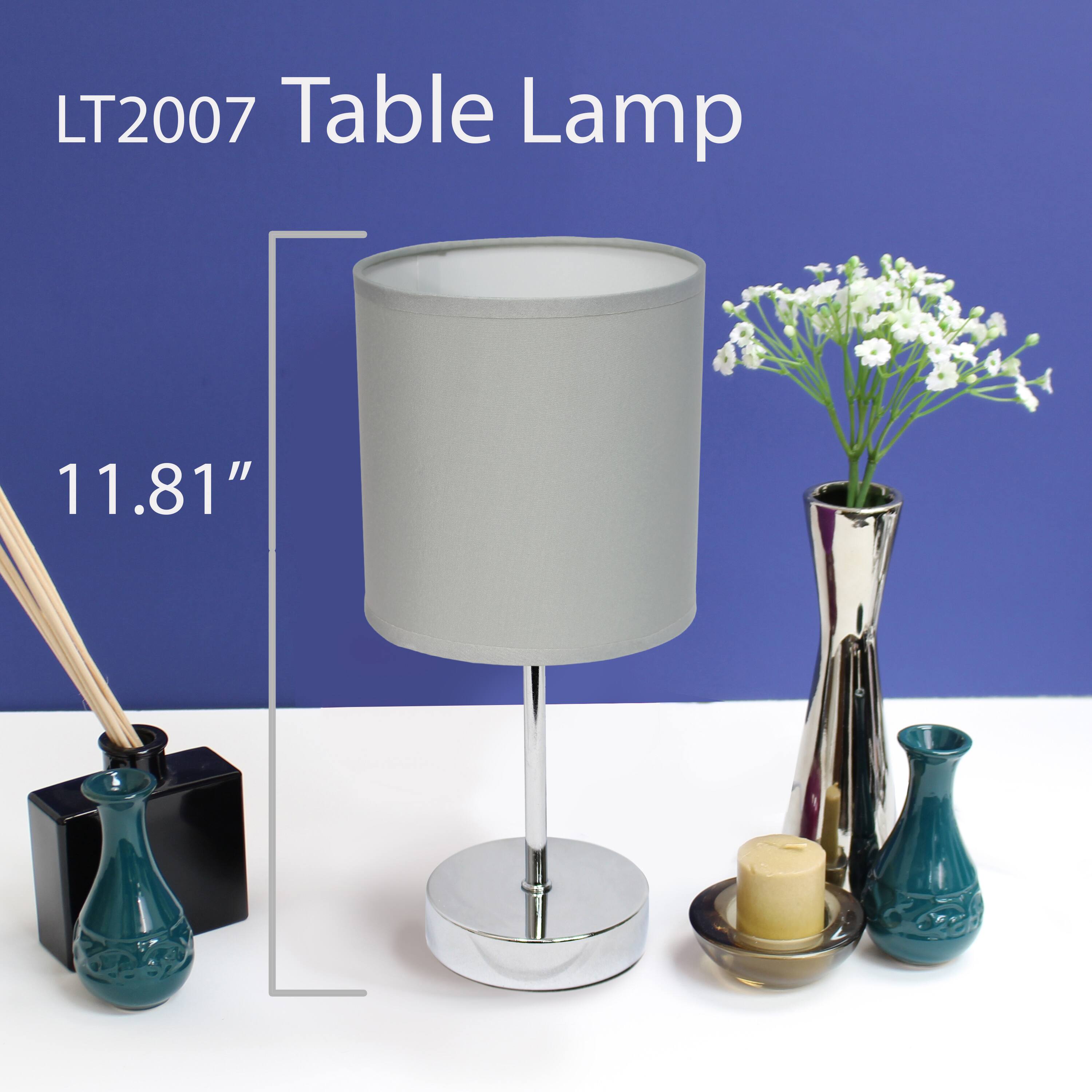 Simple Designs Chrome Mini Table Lamp