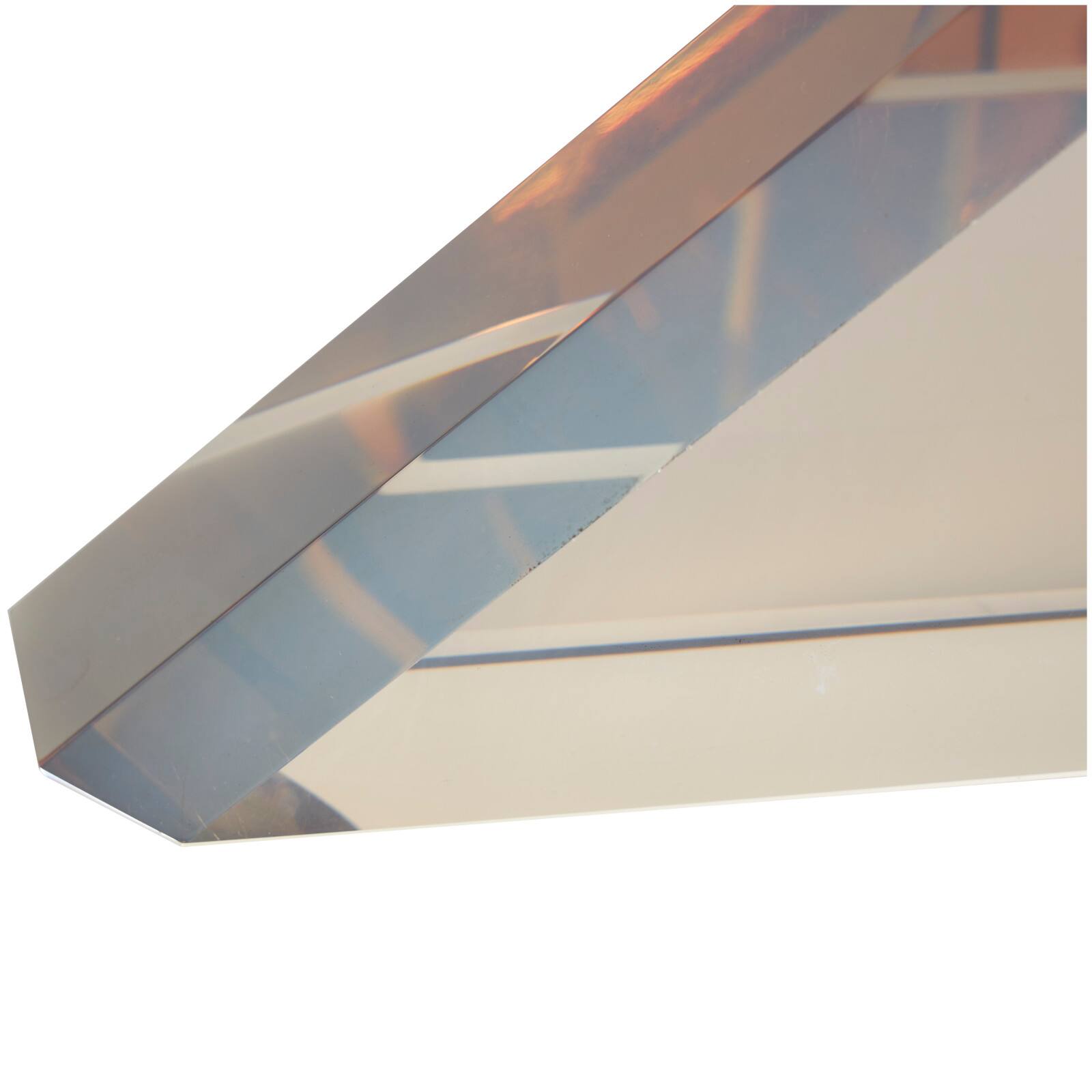 6" Gold Crystal Geometric Pyramid Shaped Bookends Set