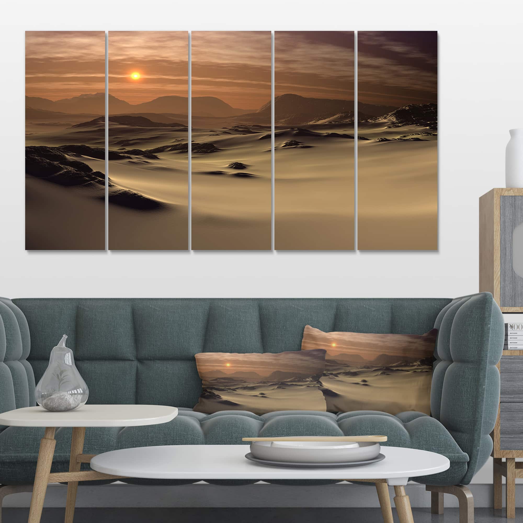 Designart - Beautiful Brown Fantasy Terrain - Landscape Canvas Art Print