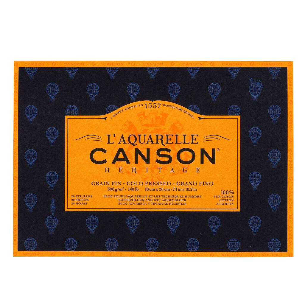 L'Aquarelle Canson® Heritage Cold Press Watercolor Block