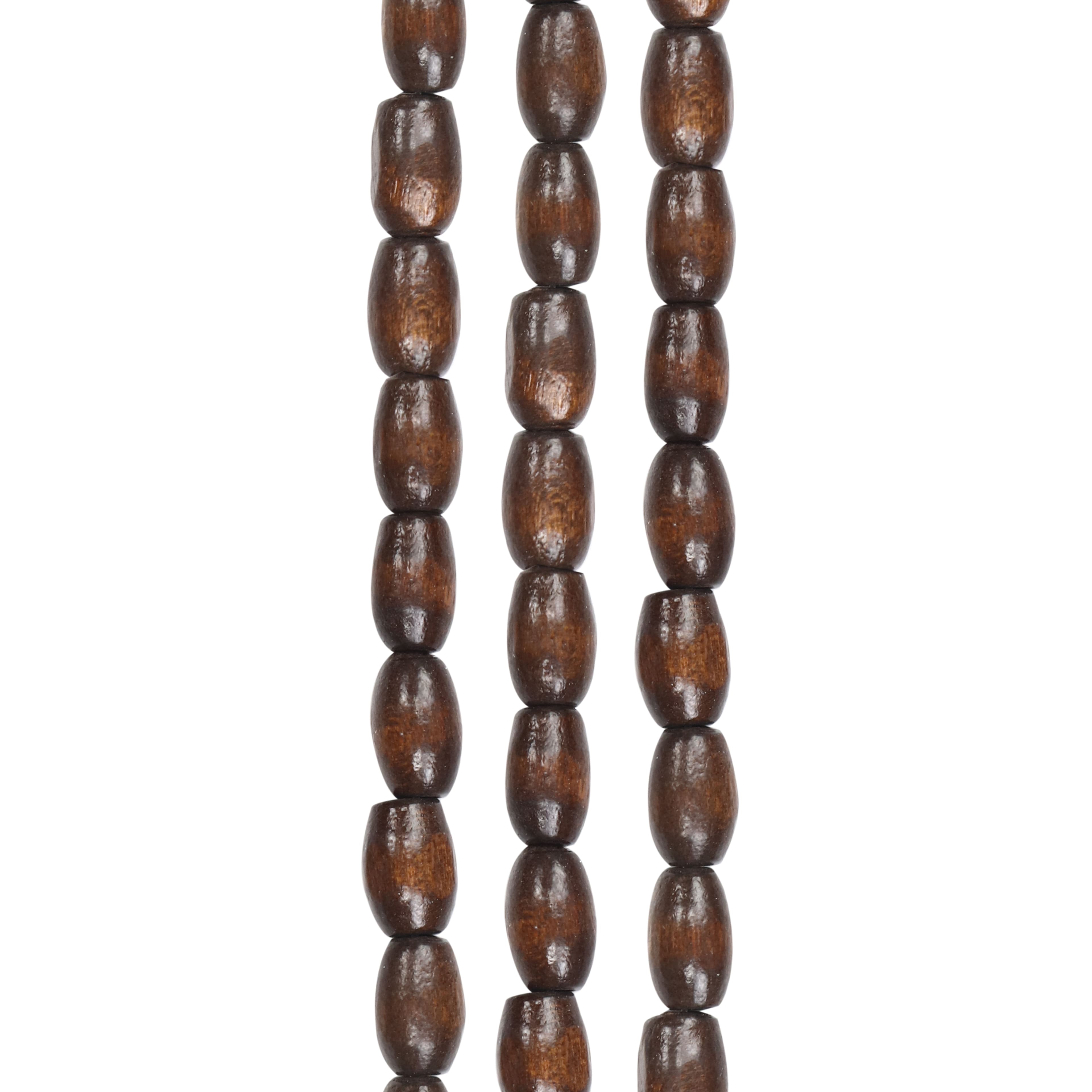 Brown Wood Oval Beads by Bead Landing&#xAE;