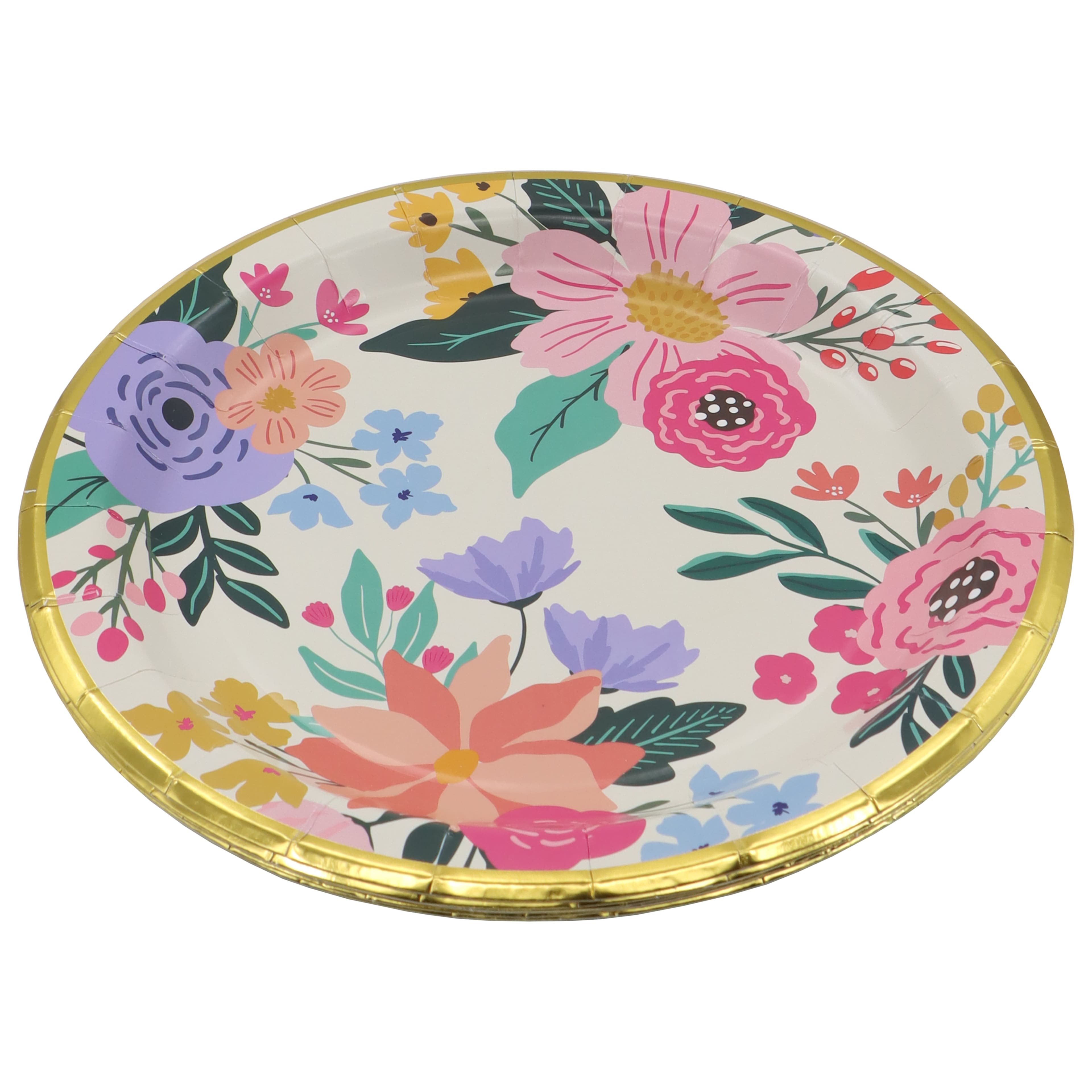 9&#x22; Flower Paper Dinner Plates, 8ct. by Celebrate It&#x2122;