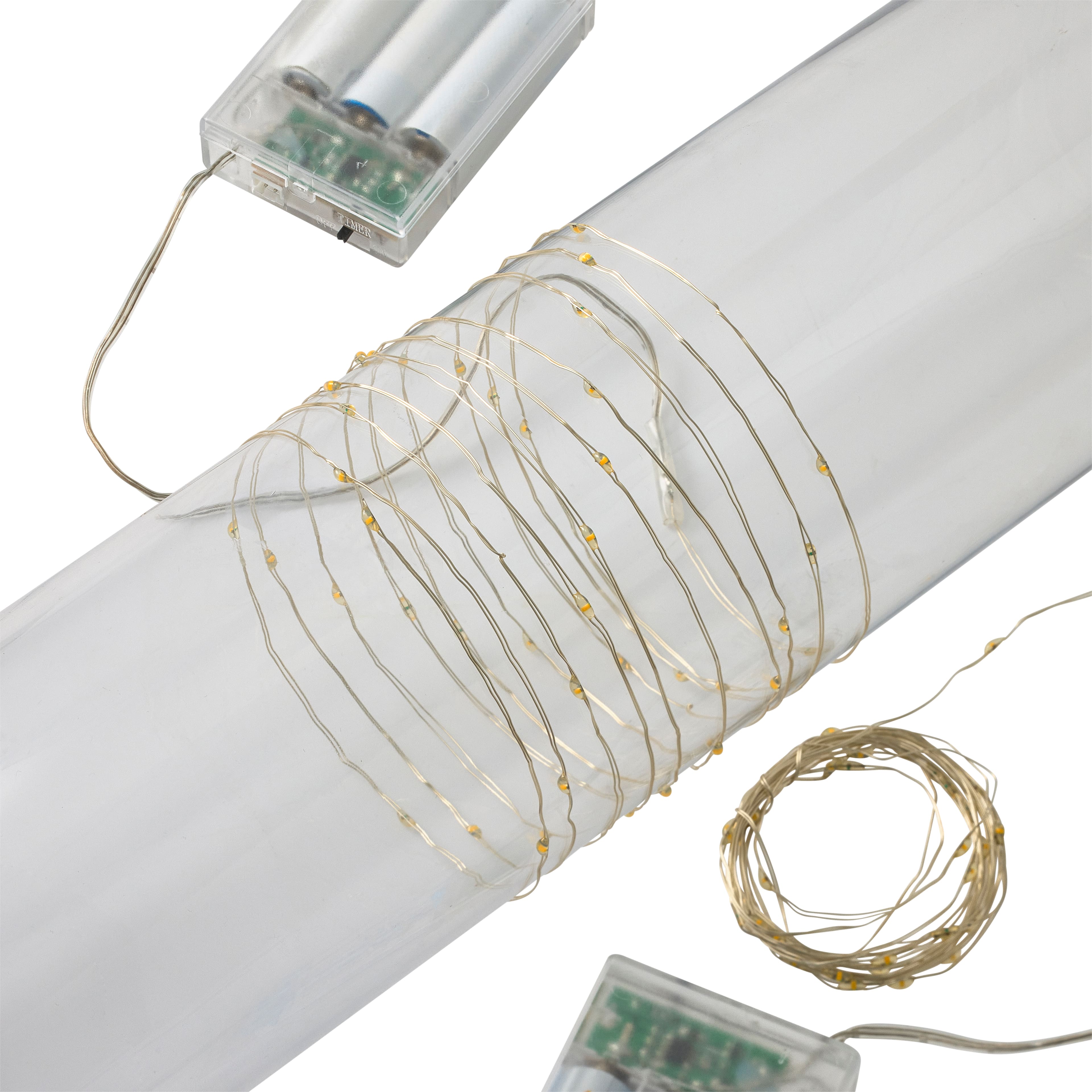 8 Packs: 2 ct. (16 total) Warm White LED String Lights with Silver Wire by Ashland&#xAE;