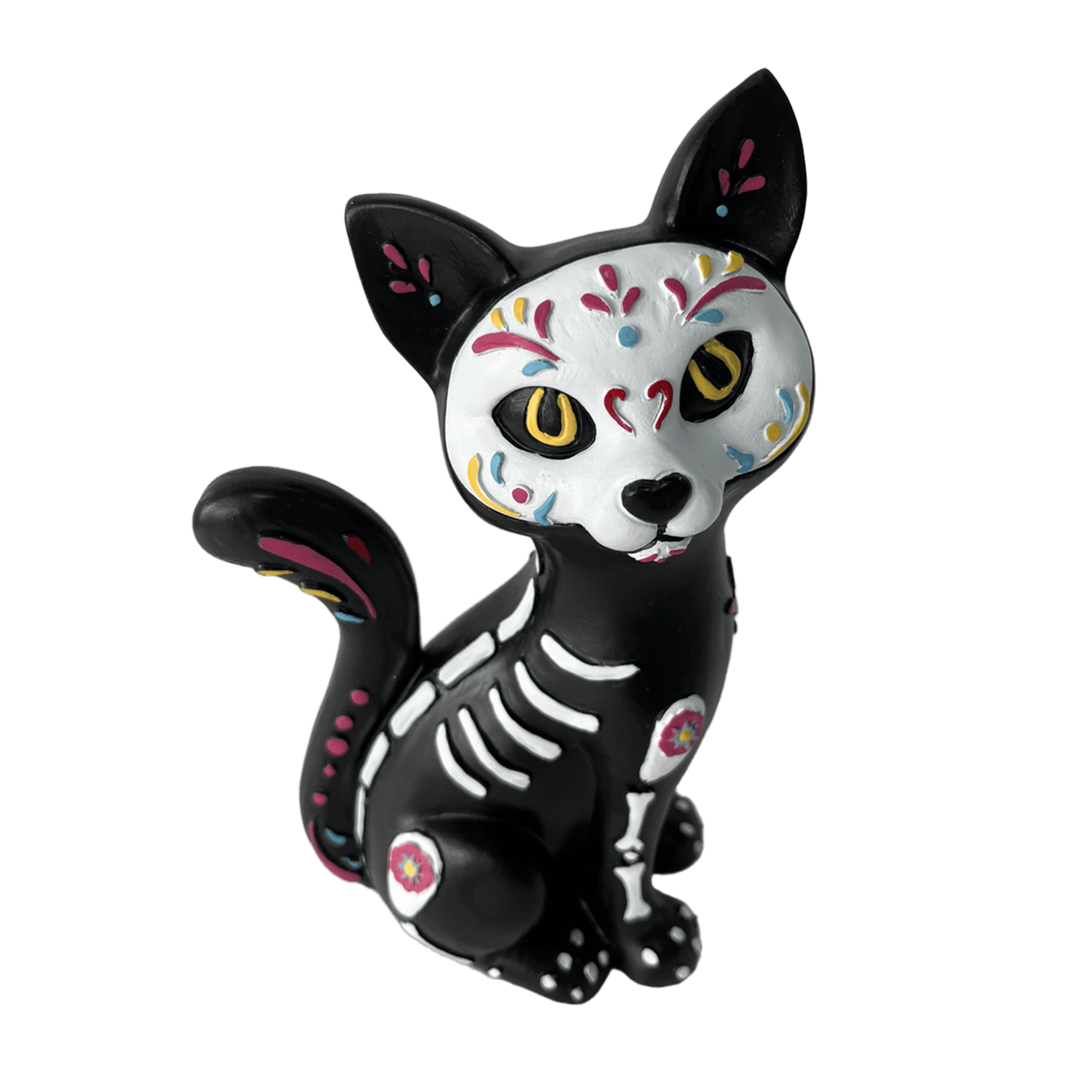 8.75" Day of the Dead Sitting Skeleton Cat Tabletop Décor by Ashland®