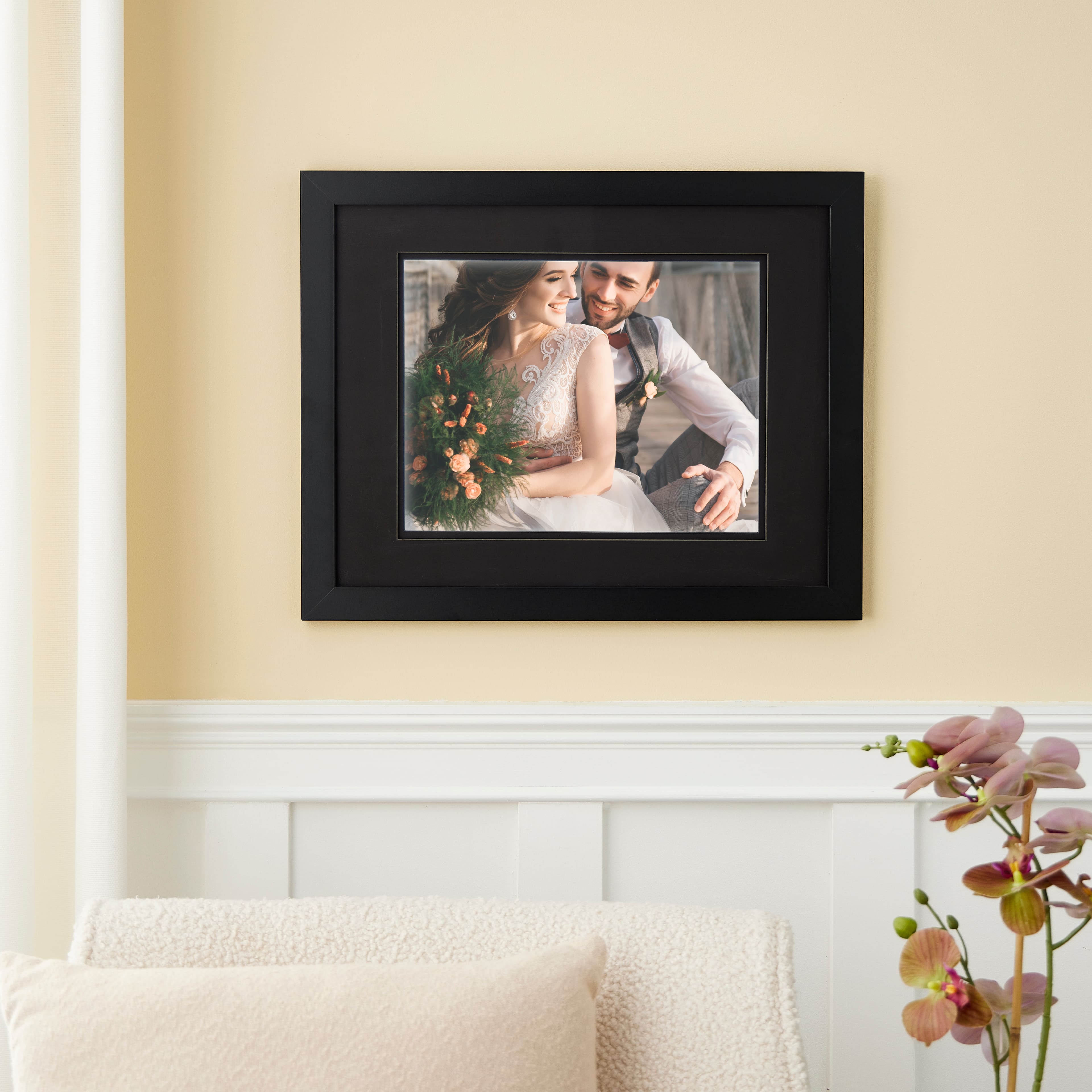 Black Gallery Wall Frame with Black Double Mat by Studio D&#xE9;cor&#xAE;