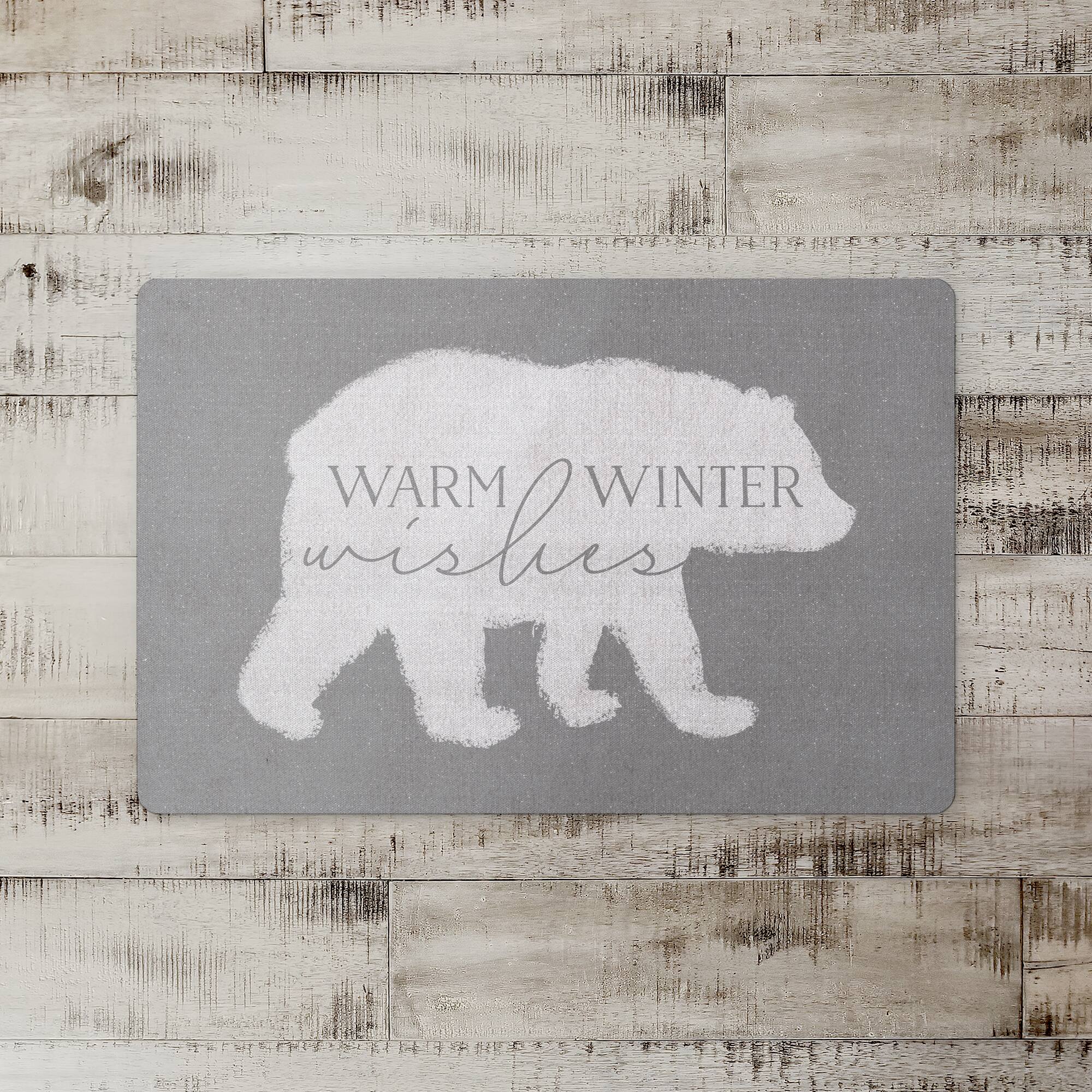 Warm Winter Wishes 27x18 Floor Mat