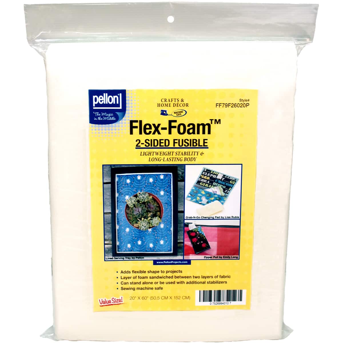 Pellon® Flex-Foam™ Double Sided Fusible Stabilizer, 20" x 60"