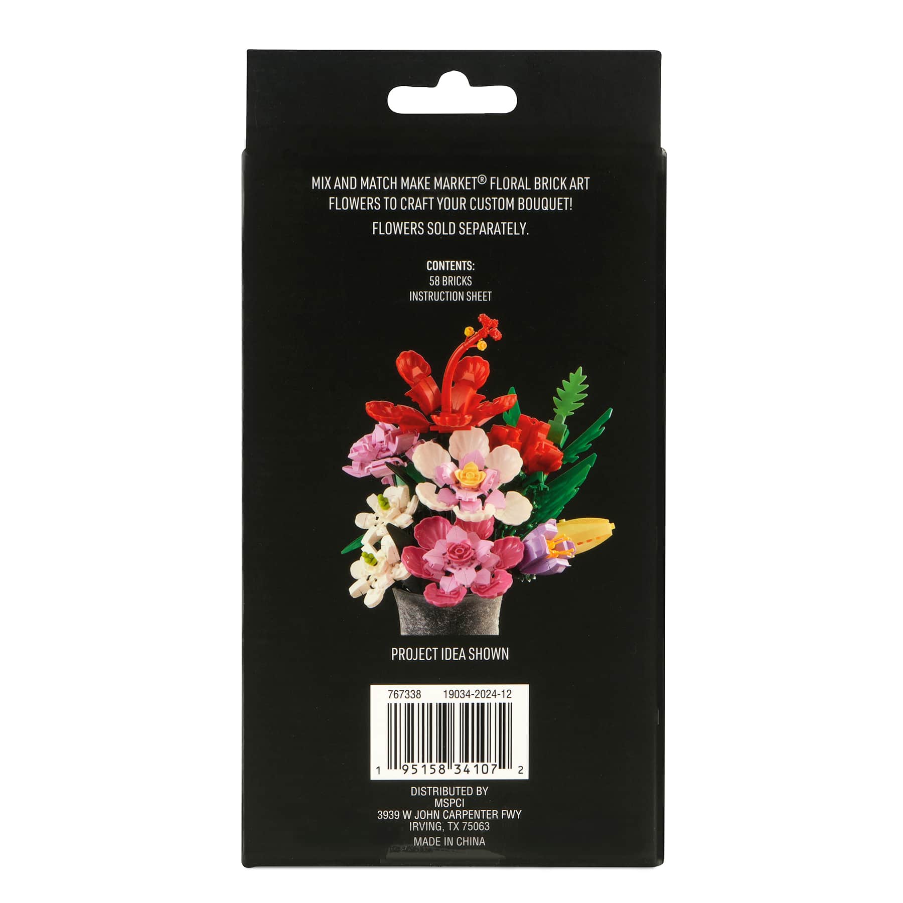 Pink Rose Floral Brick Art Kit by Make Market&#xAE;
