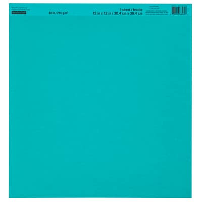 Dark Teal Smooth Cardstock Paper by Recollections®, 12" x 12" image