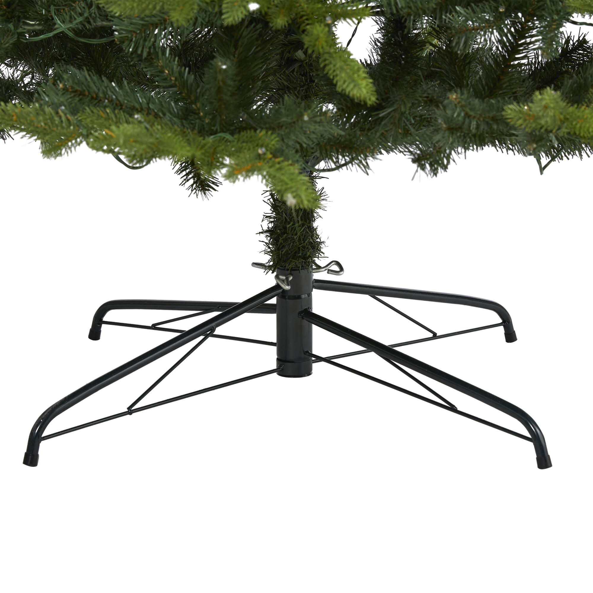 9ft. Pre-Light Belgium Fir Artificial Christmas Tree, Clear LED Lights