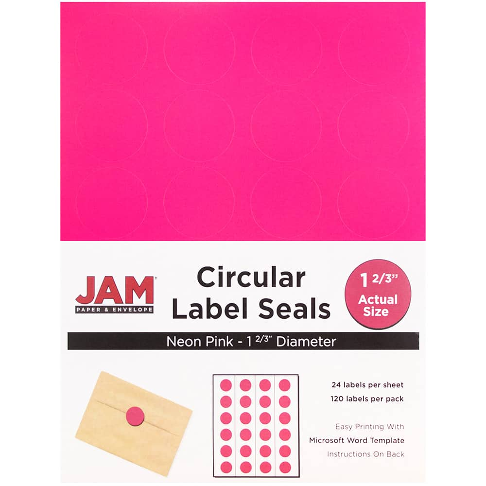 JAM Paper Circular Seal &#x26; Rectangular Mailing Address Label Combo Set