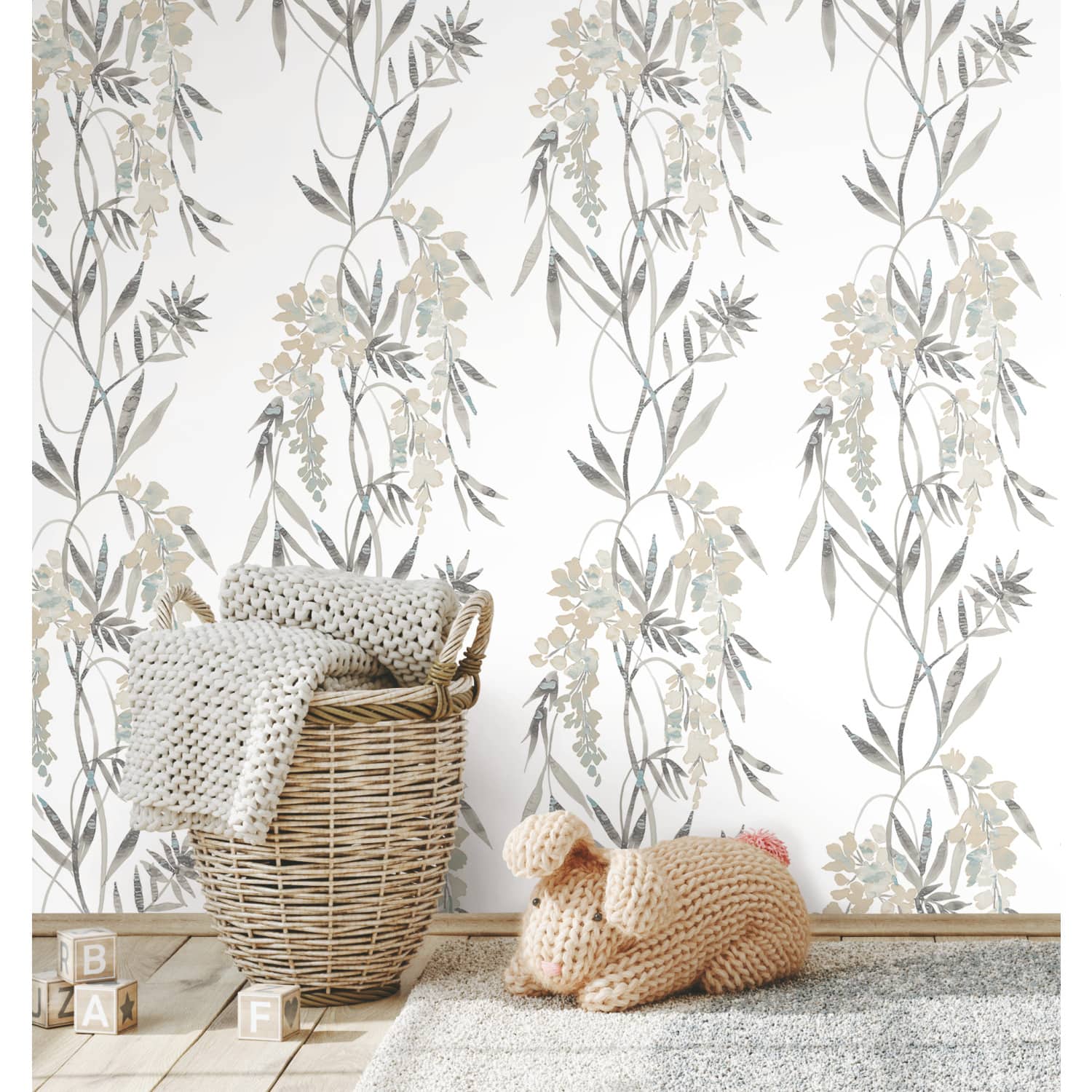 RoomMates Nouveaux Wisteria Peel & Stick Wallpaper