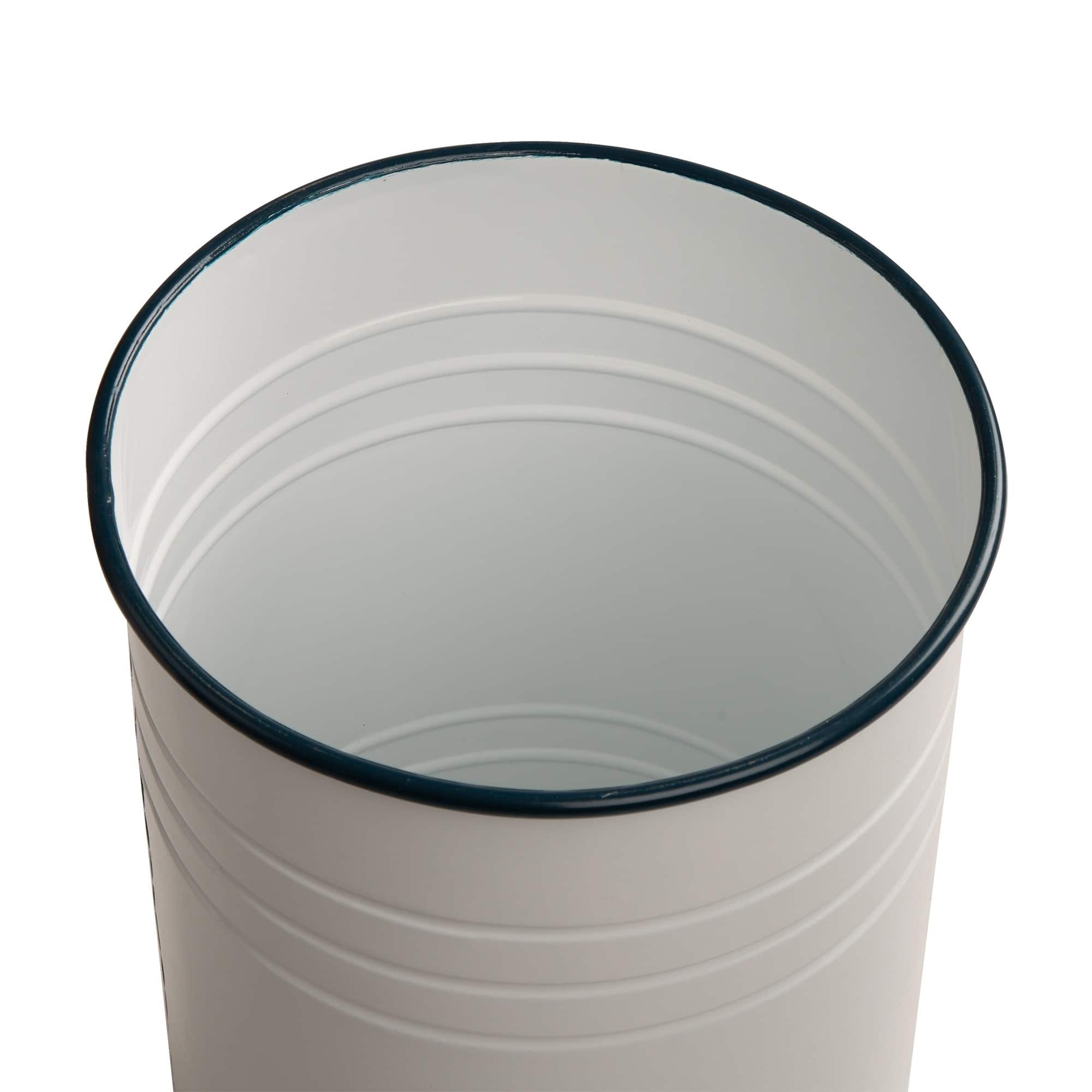 Glitzhome® Farmhouse Metal Enamel Storage Stool Set