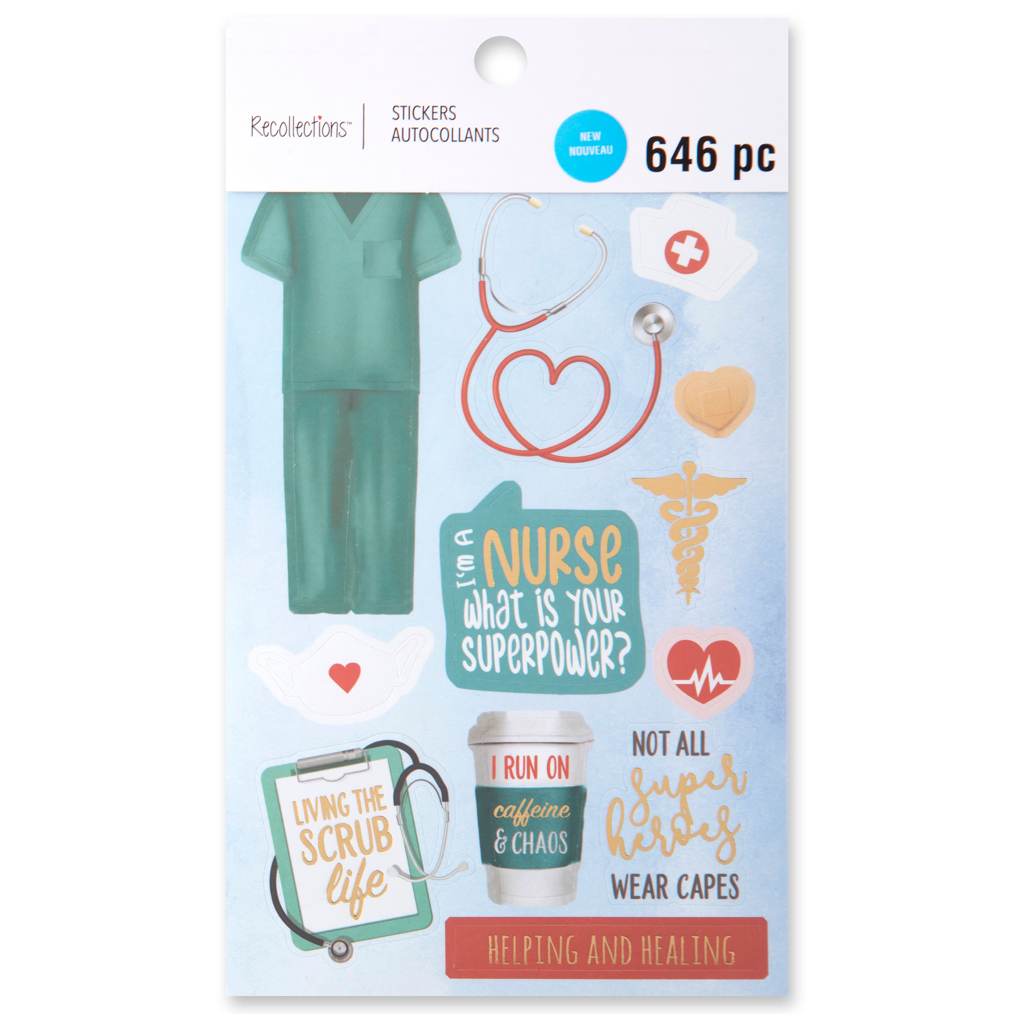 12 Pack: Nurse Stickers by Recollections™