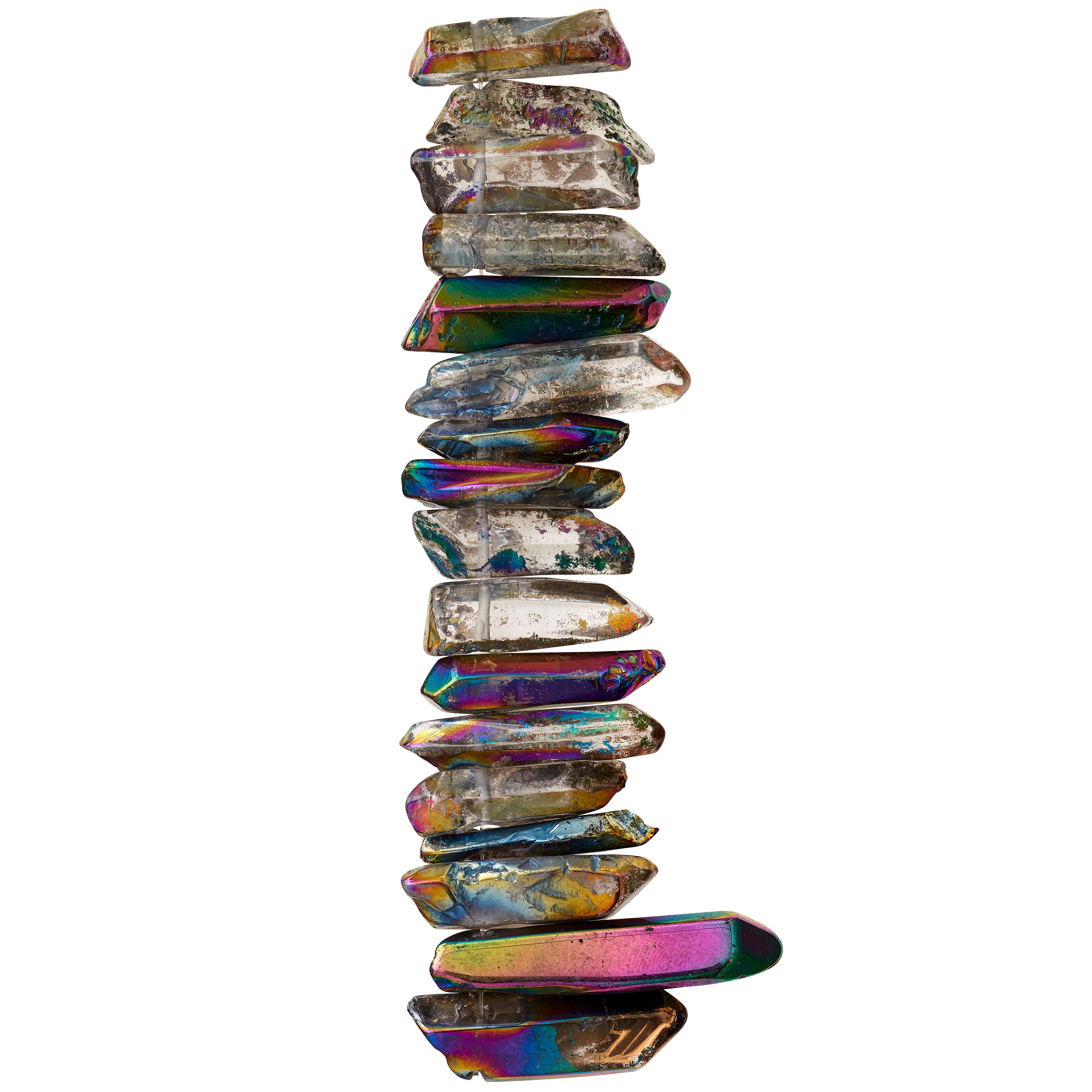 12 Pack: Multicolor Luster Quartz Nugget Beads by Bead Landing&#x2122;