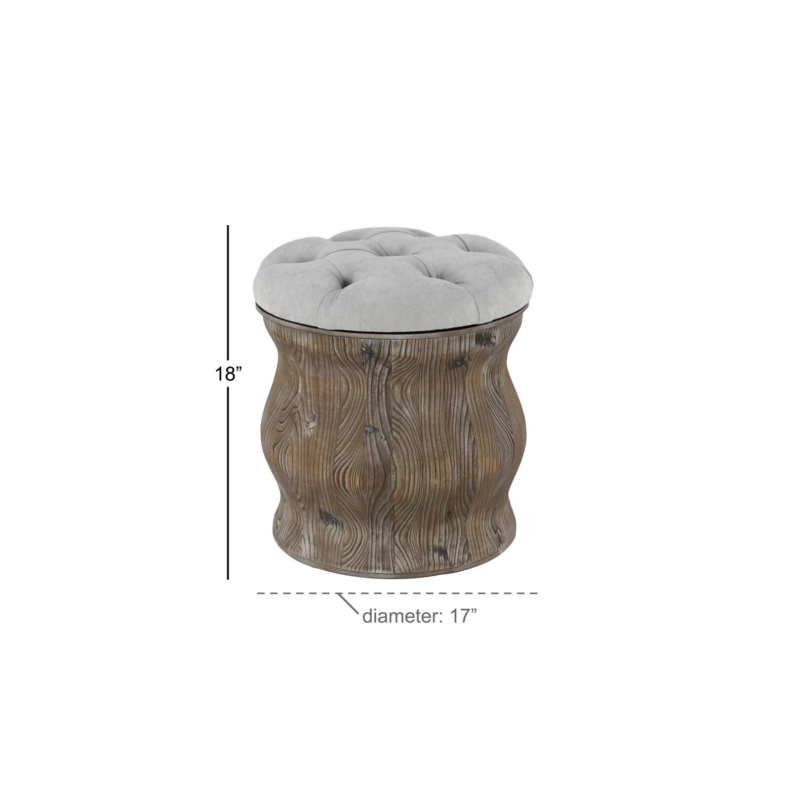 18" Chinese Fir Rustic Stool