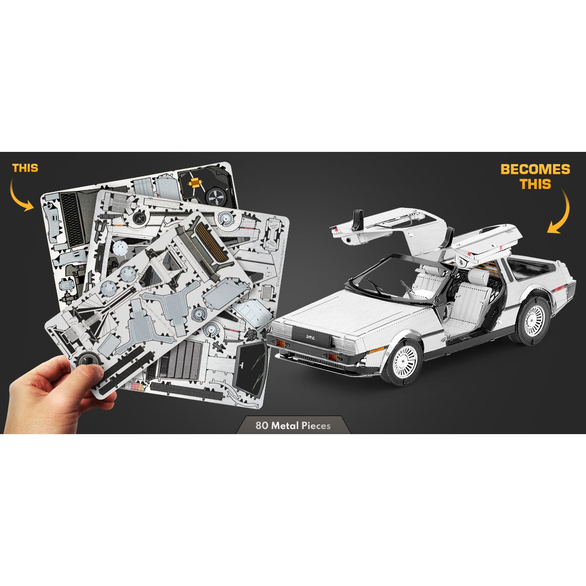 Metal Earth&#xAE; DeLorean Steel Model Kit