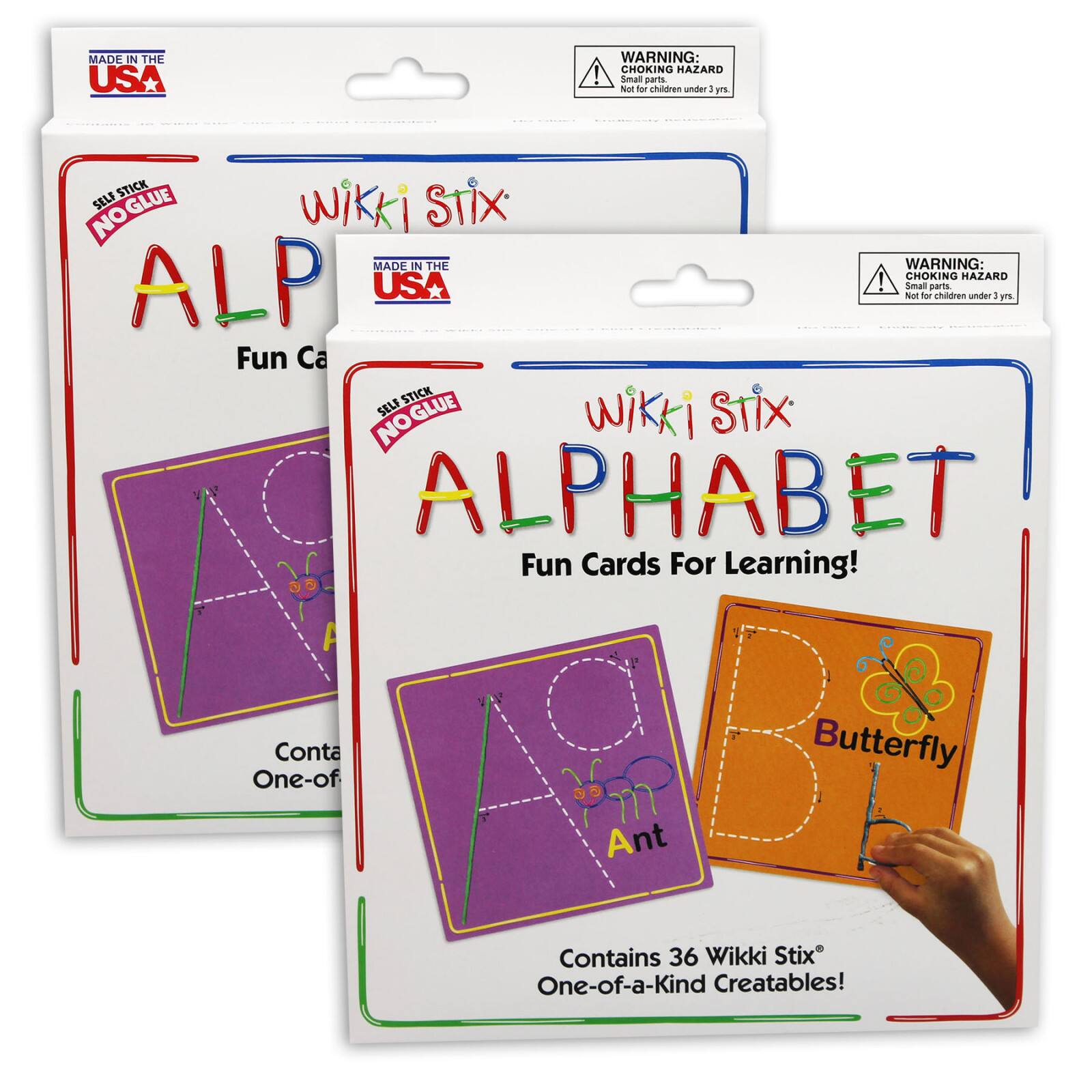 Wikki Stix® Alphabet Cards Set, 2ct.