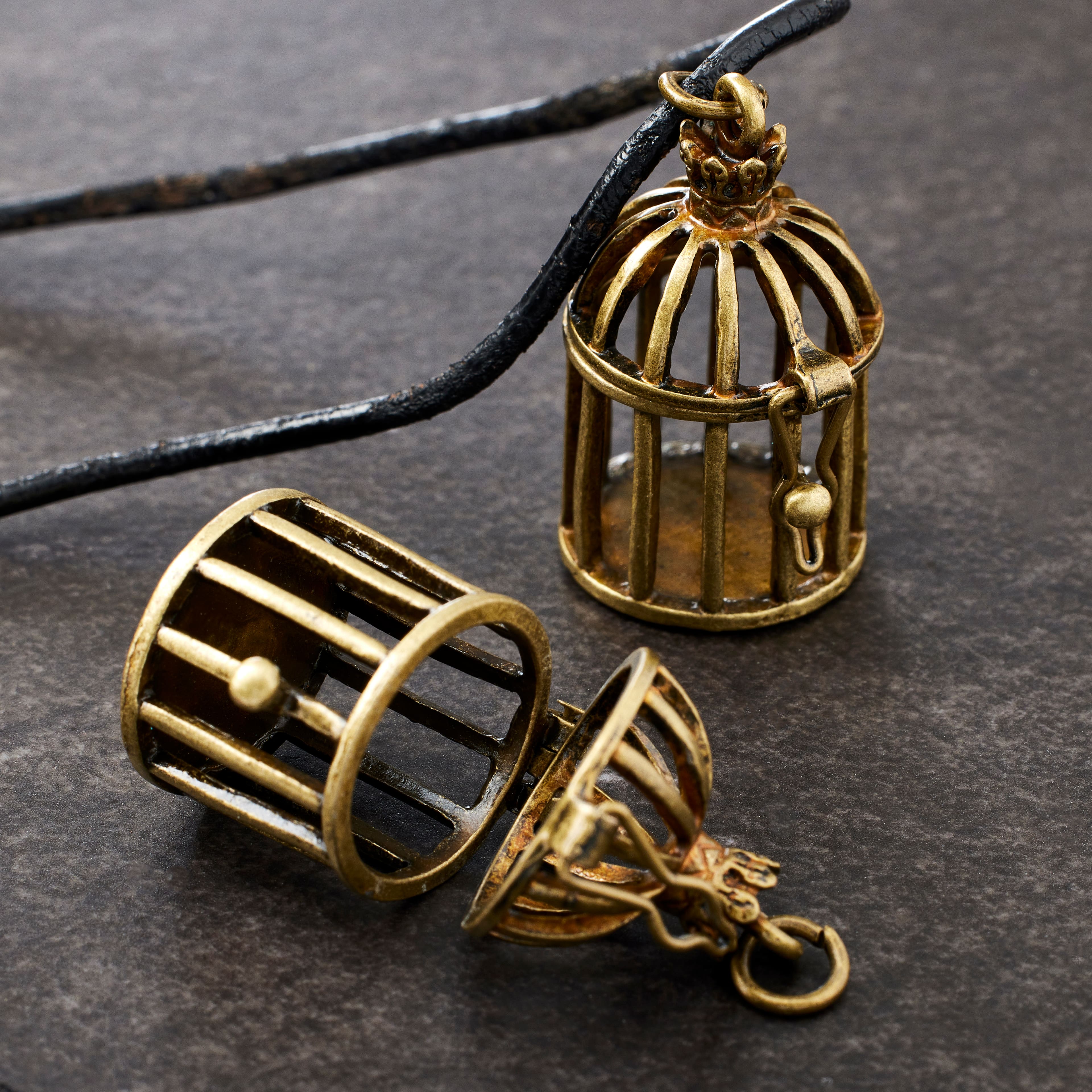 Found Objects Bird Cage Charms by Bead Landing&#x2122;, 28mm