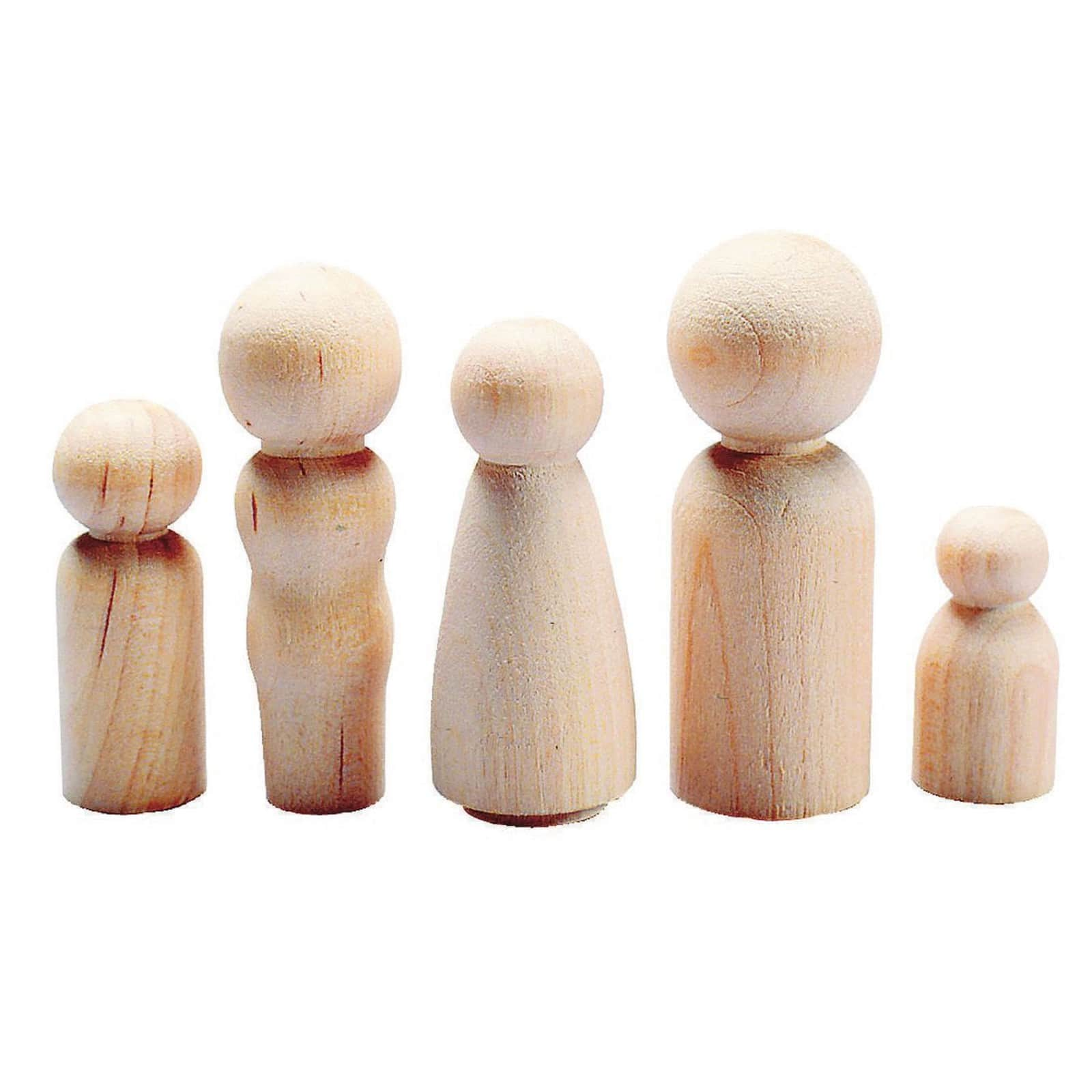 Michaels wooden store peg dolls