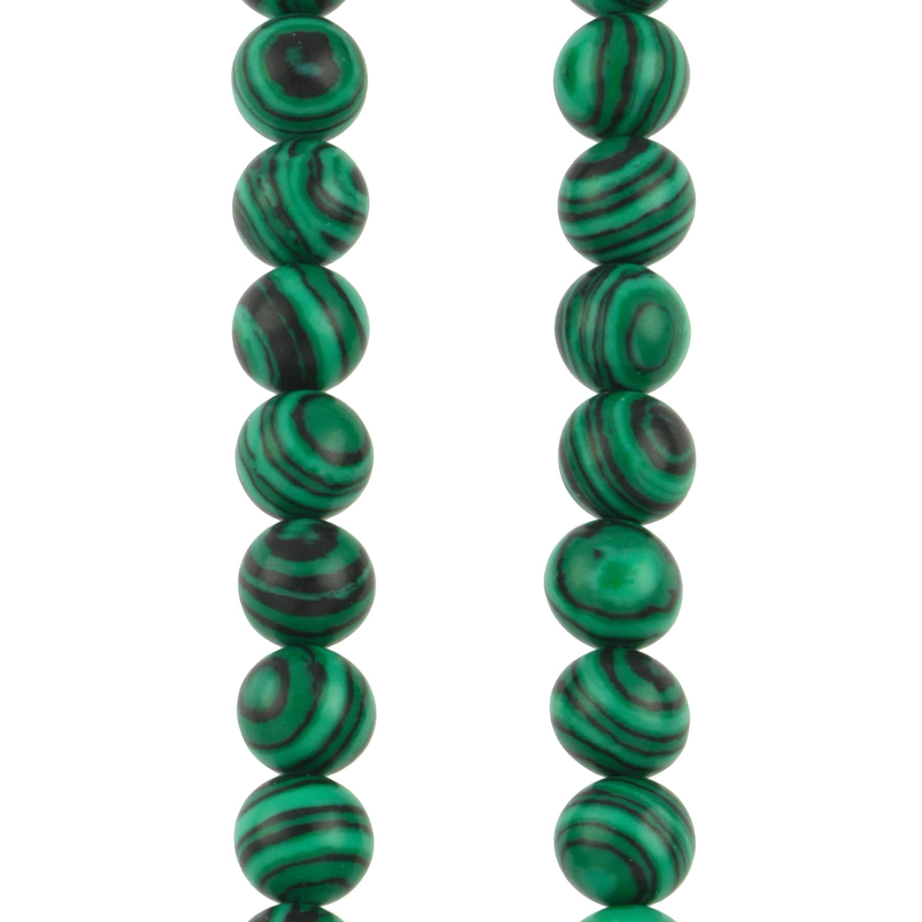 12 Pack: Green Reconstituted Dyed Stone Round Beads by Bead Landing™