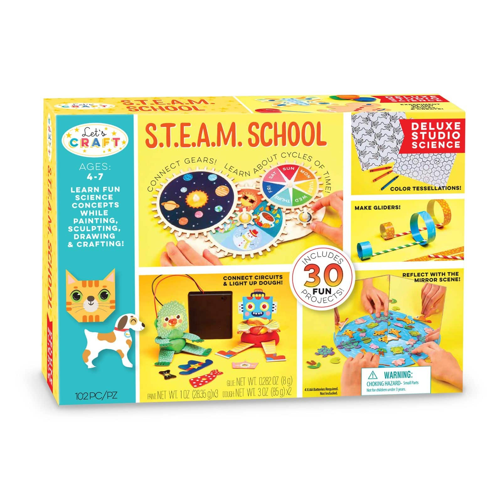 Bright Stripes Let&#x27;s Craft S.T.E.A.M. School Deluxe Studio Science Activity Kit