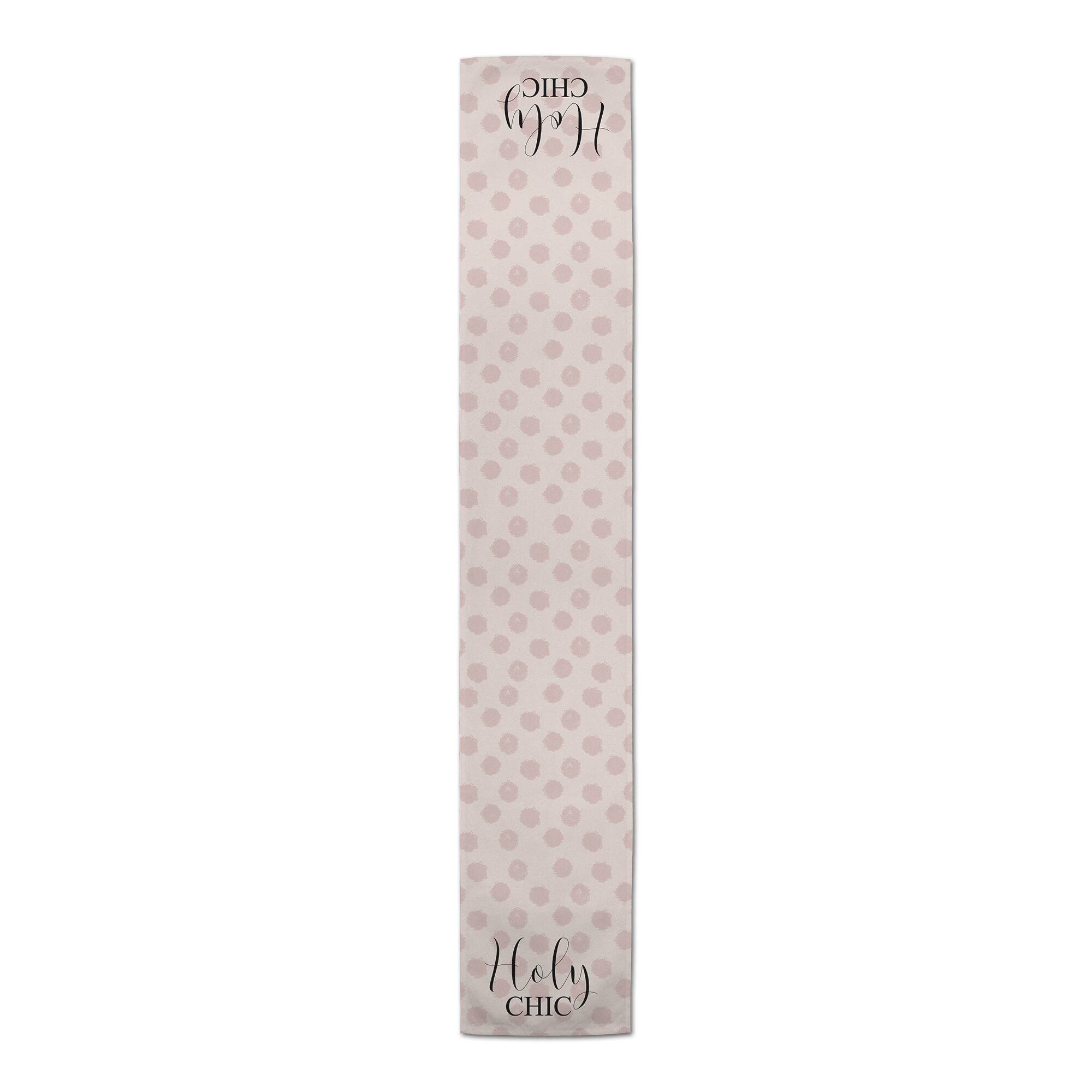 Holy Chic Pink Polka 16" x 72" Cotton Twill Runner