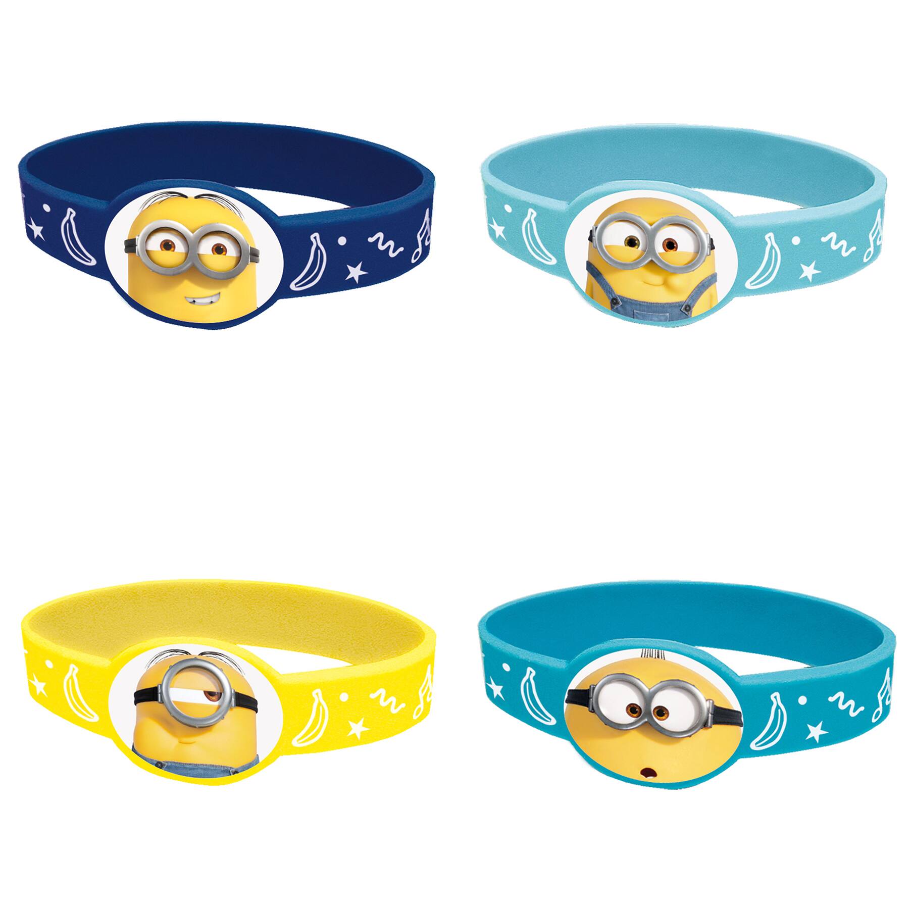 MINIONS DESPICABLE ME CHARACTER ENAMEL CHARMS SILVER BRACELET IN GIFT BAG 