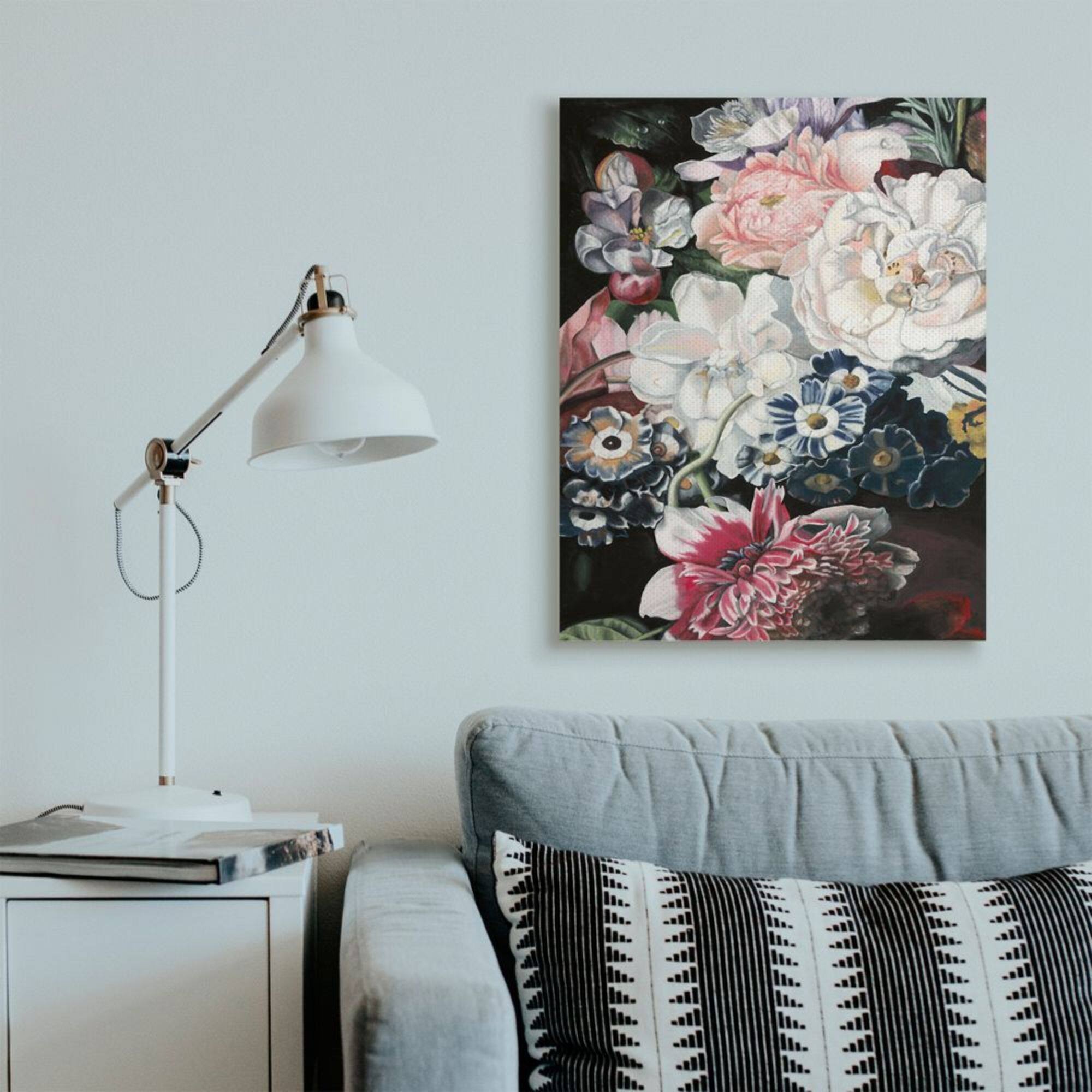 Stupell Industries Vintage Blooming Florals Assorted Baroque Bouquet Canvas Wall Art