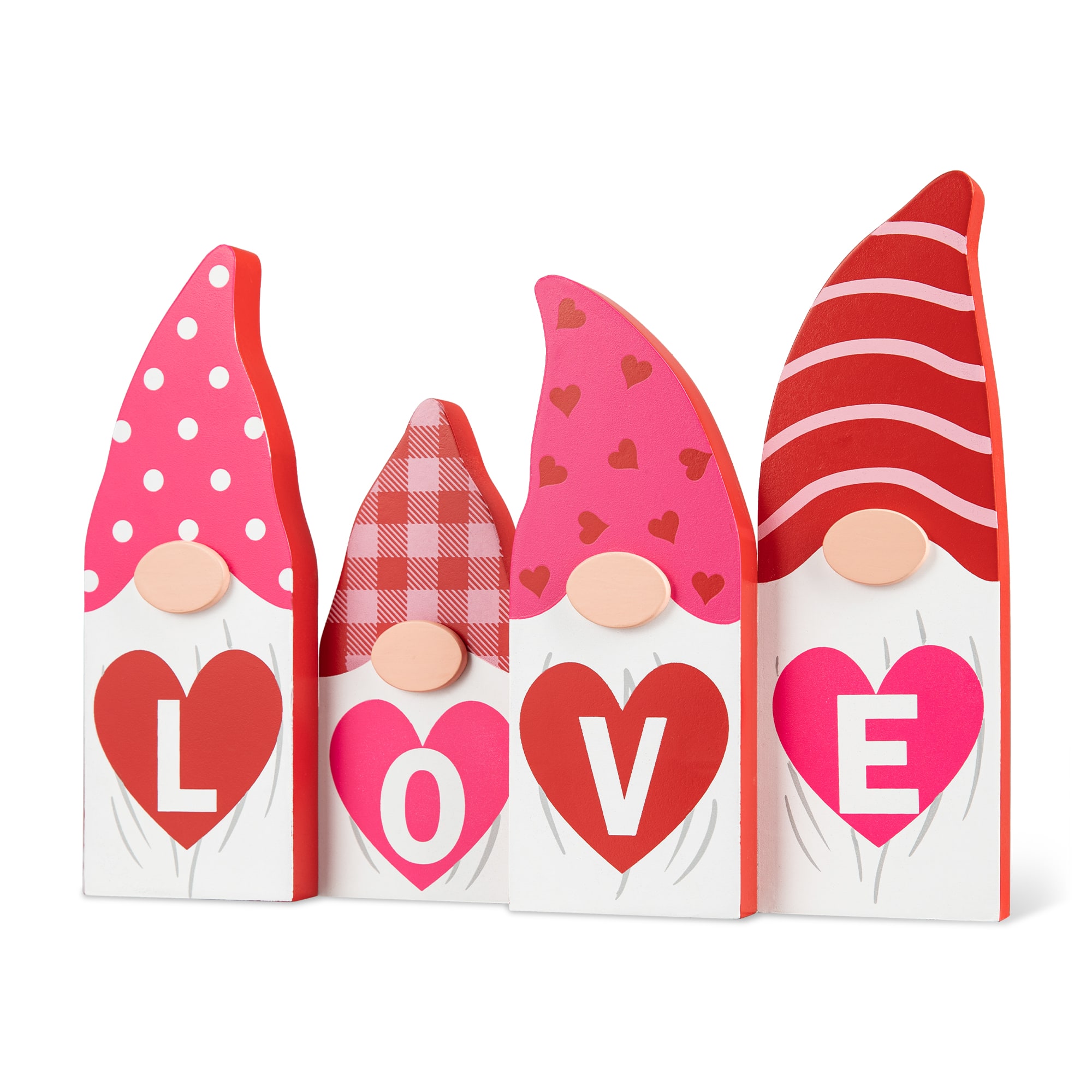 Glitzhome&#xAE; 11&#x22; Valentine&#x27;s Love Wooden Gnome Table Decor