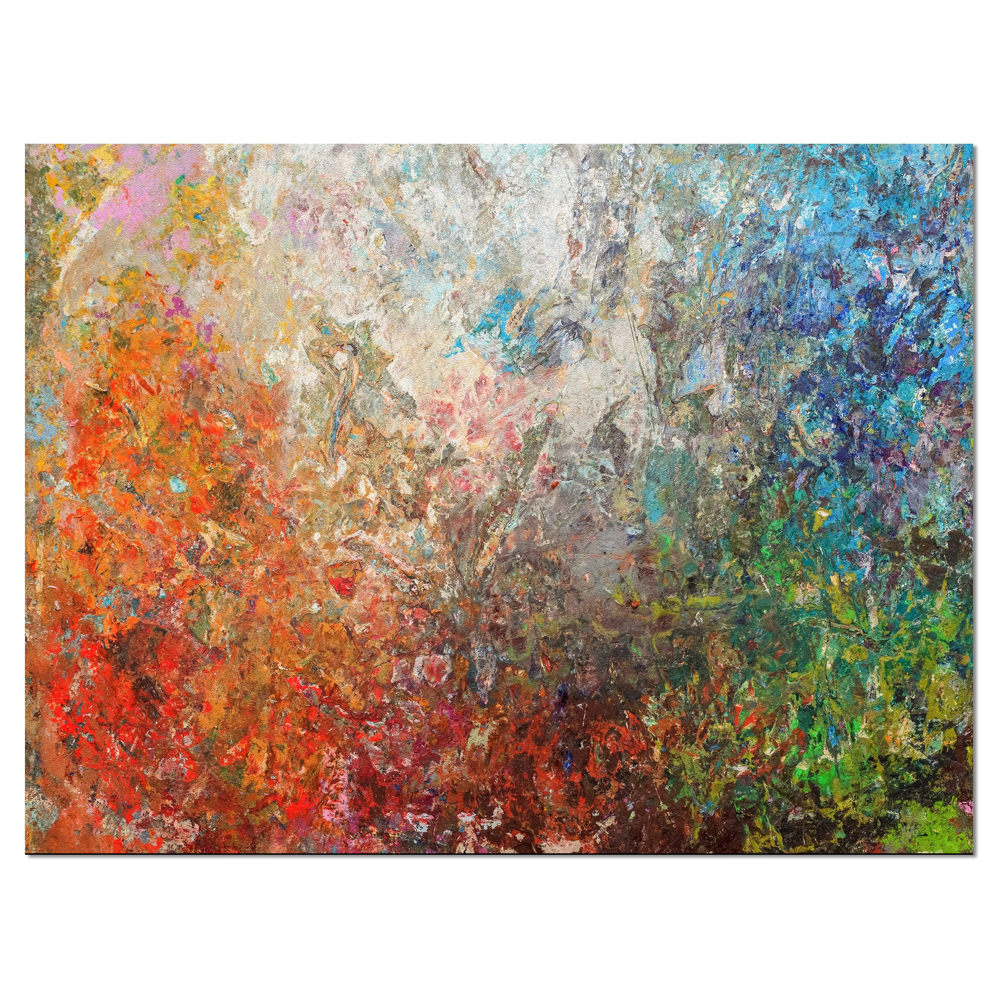 Designart - Board Stained Abstract Art - Abstract Canvas Art Print