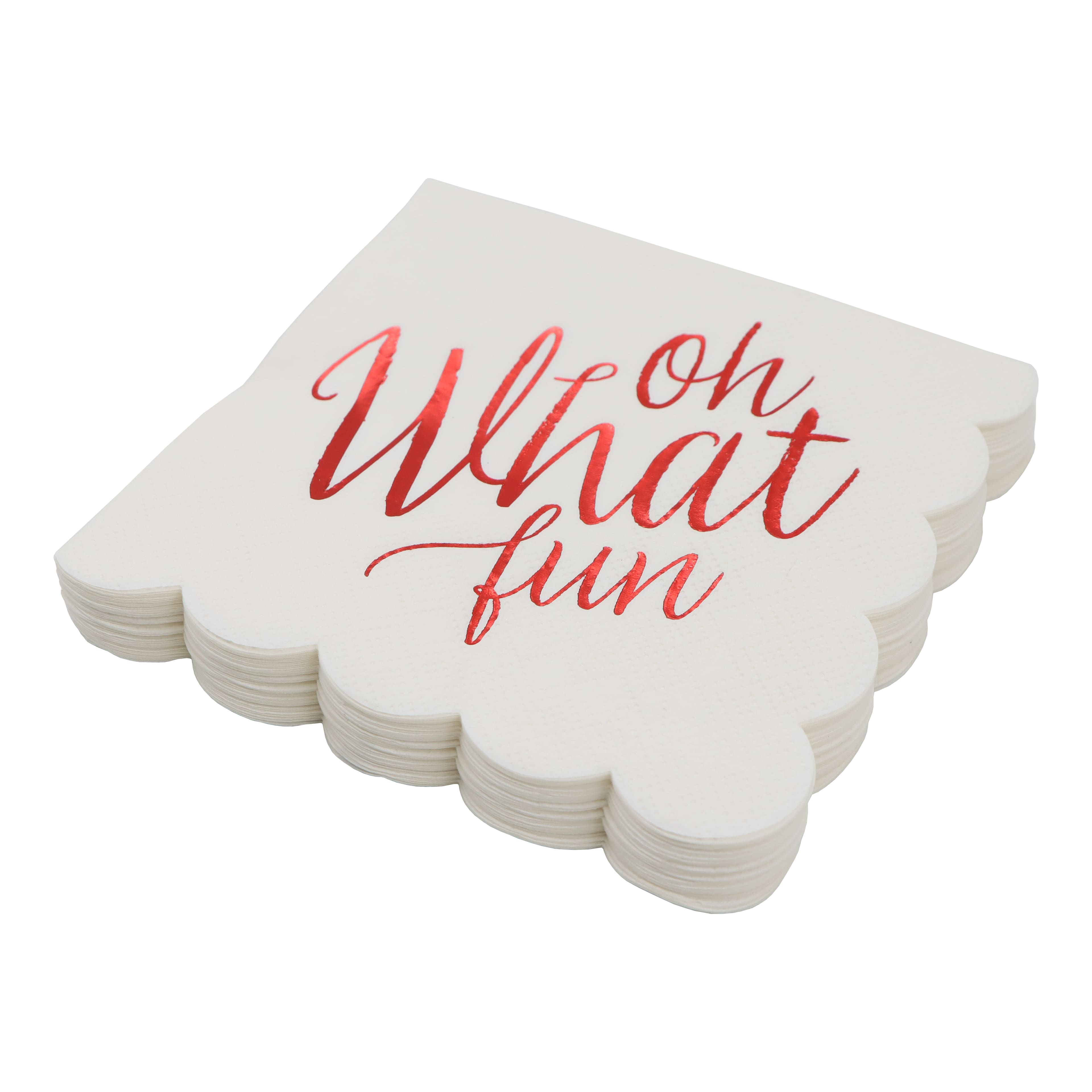 Oh What Fun Beverage Napkins, 20ct. by Celebrate It&#x2122;