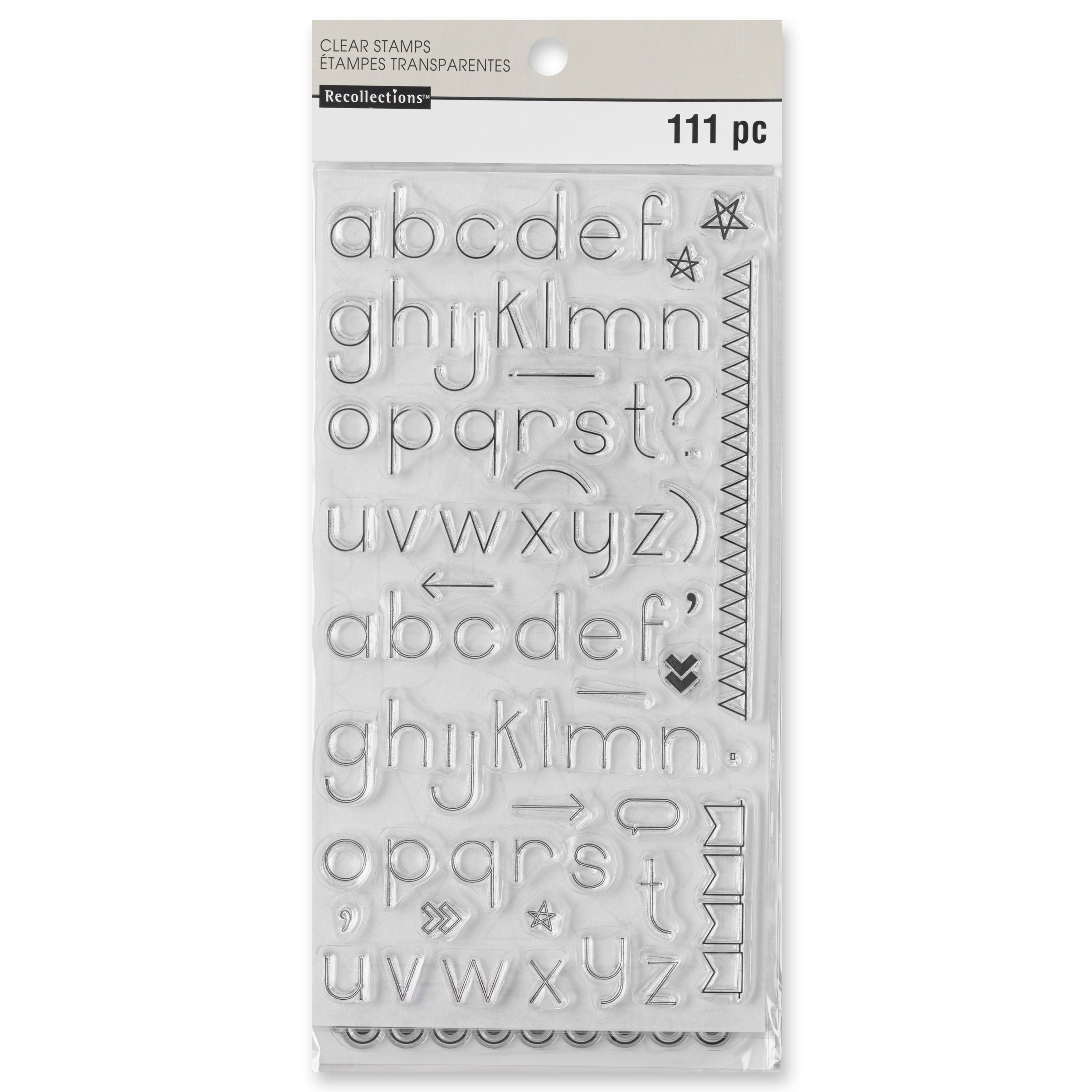 6 Pack: Alphabet Clear Stamps by Recollections&#x2122;