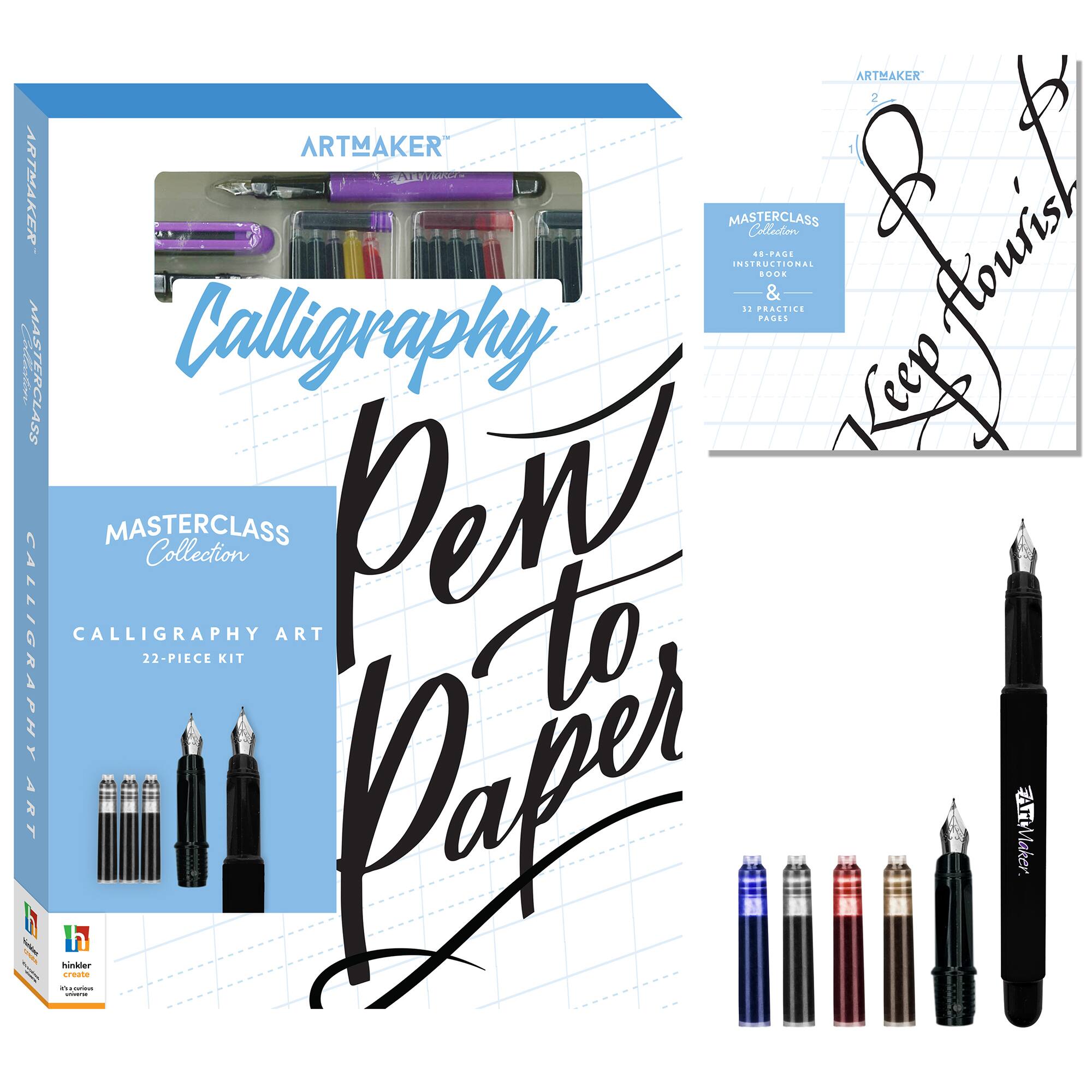 Hinkler Art Maker Masterclass Collection Calligraphy Art Kit