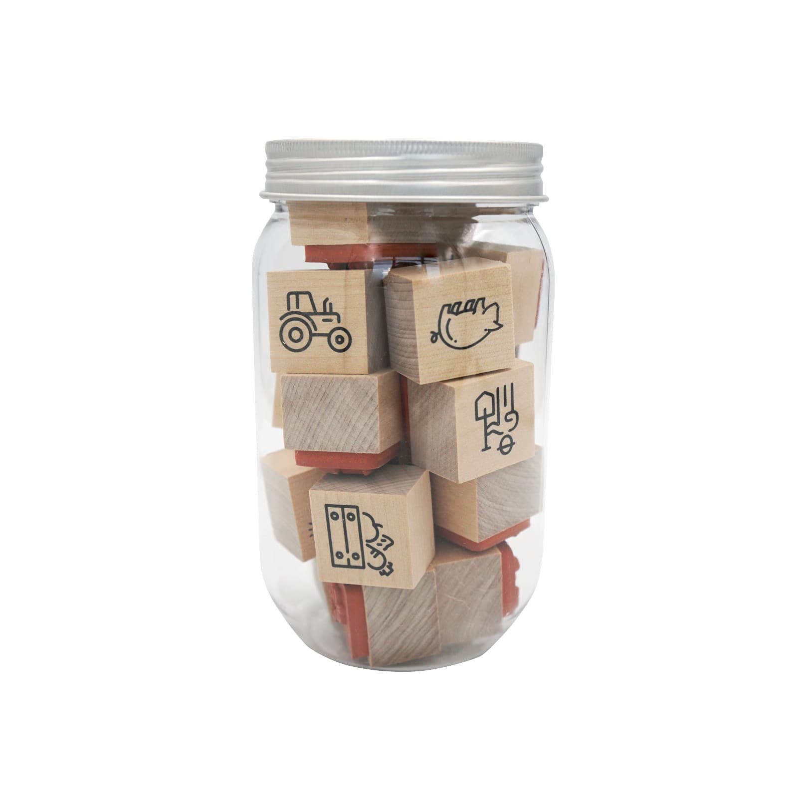 6 Pack: Farm Jar of Wood Stamps by Recollections™