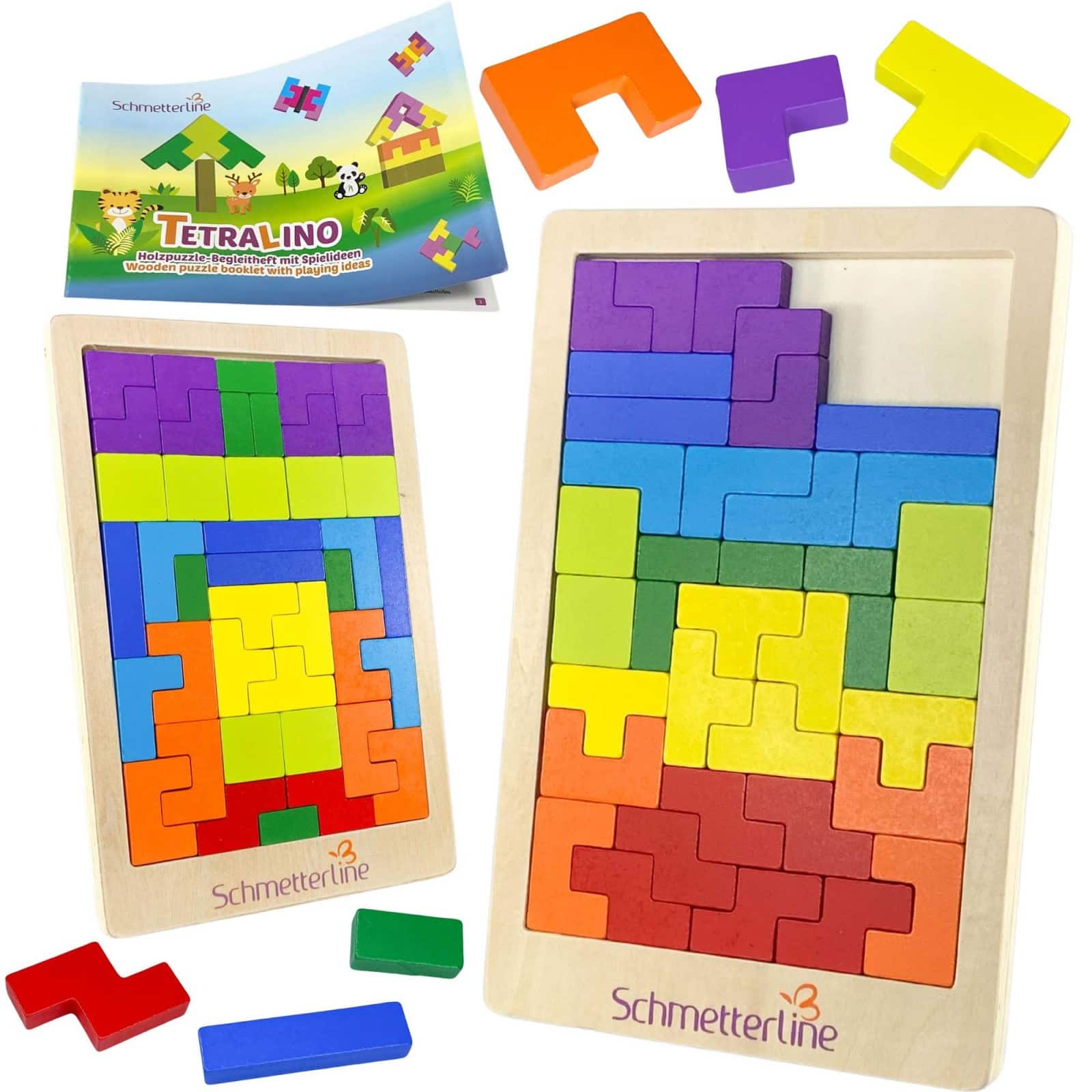 Extasticks Tetralino Double Premium Wooden Puzzle