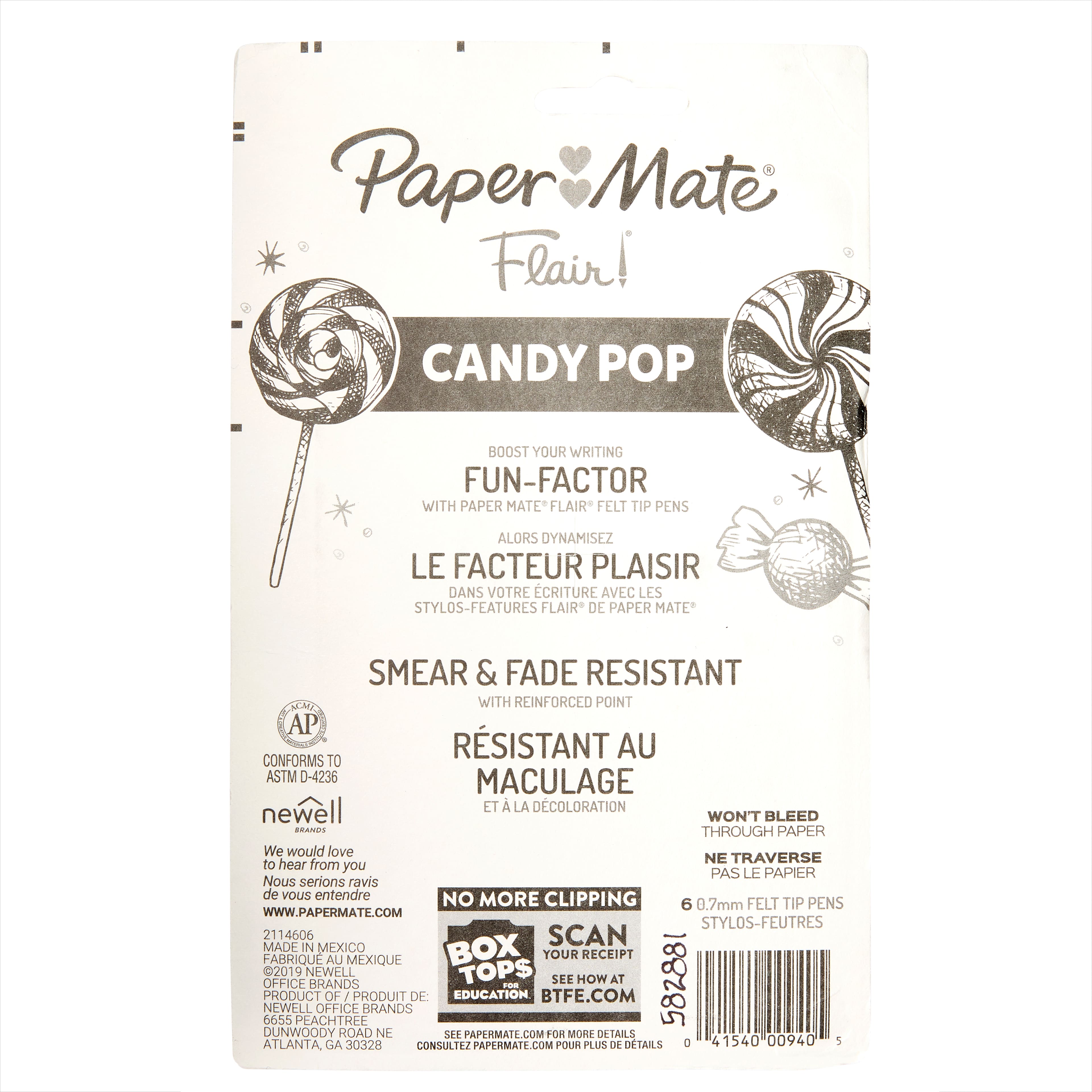 12 Packs: 6 ct. (72 total) Paper Mate® Flair® Felt Tip Candy Pop Pen Set