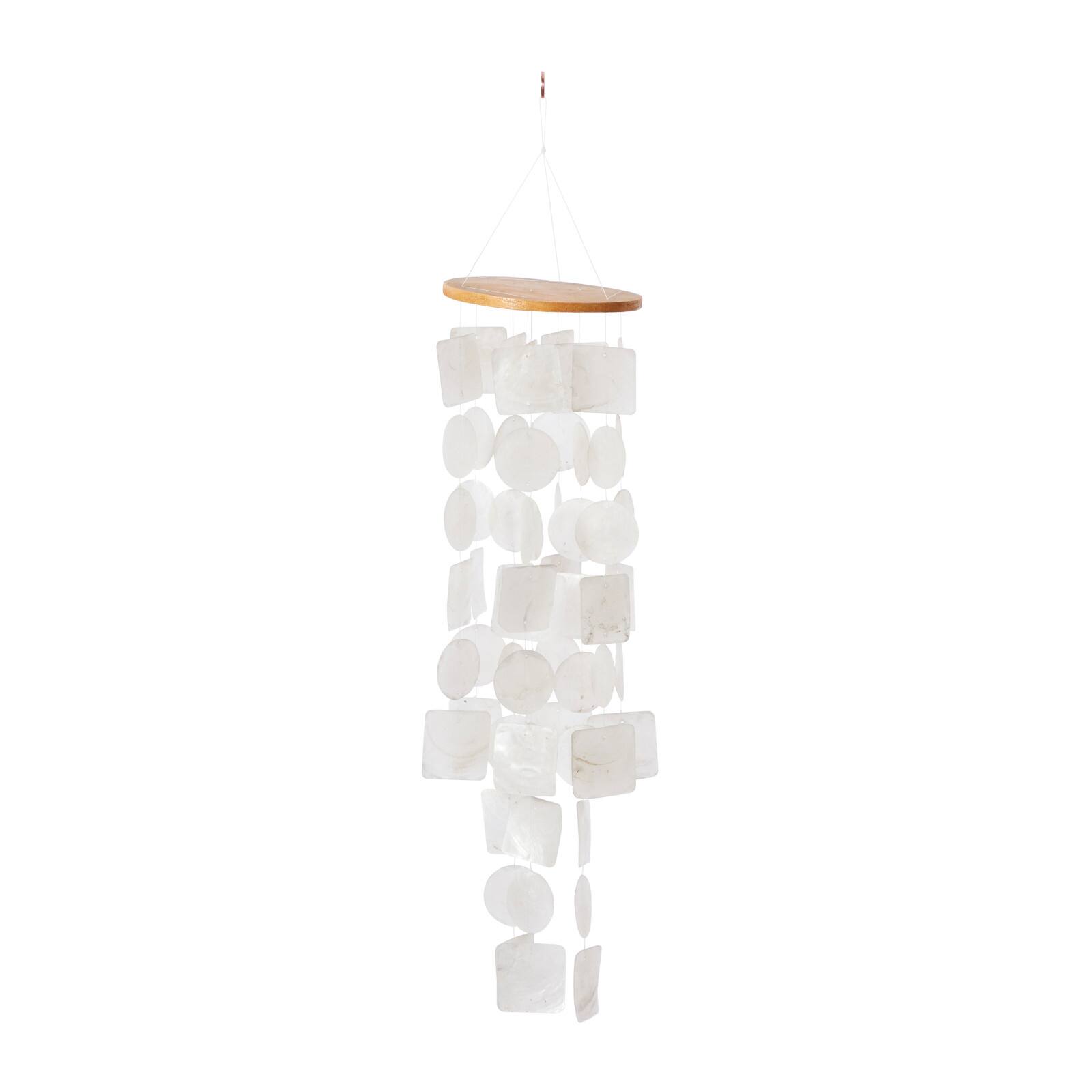 White Capiz shell Coastal Windchime, 20&#x22;