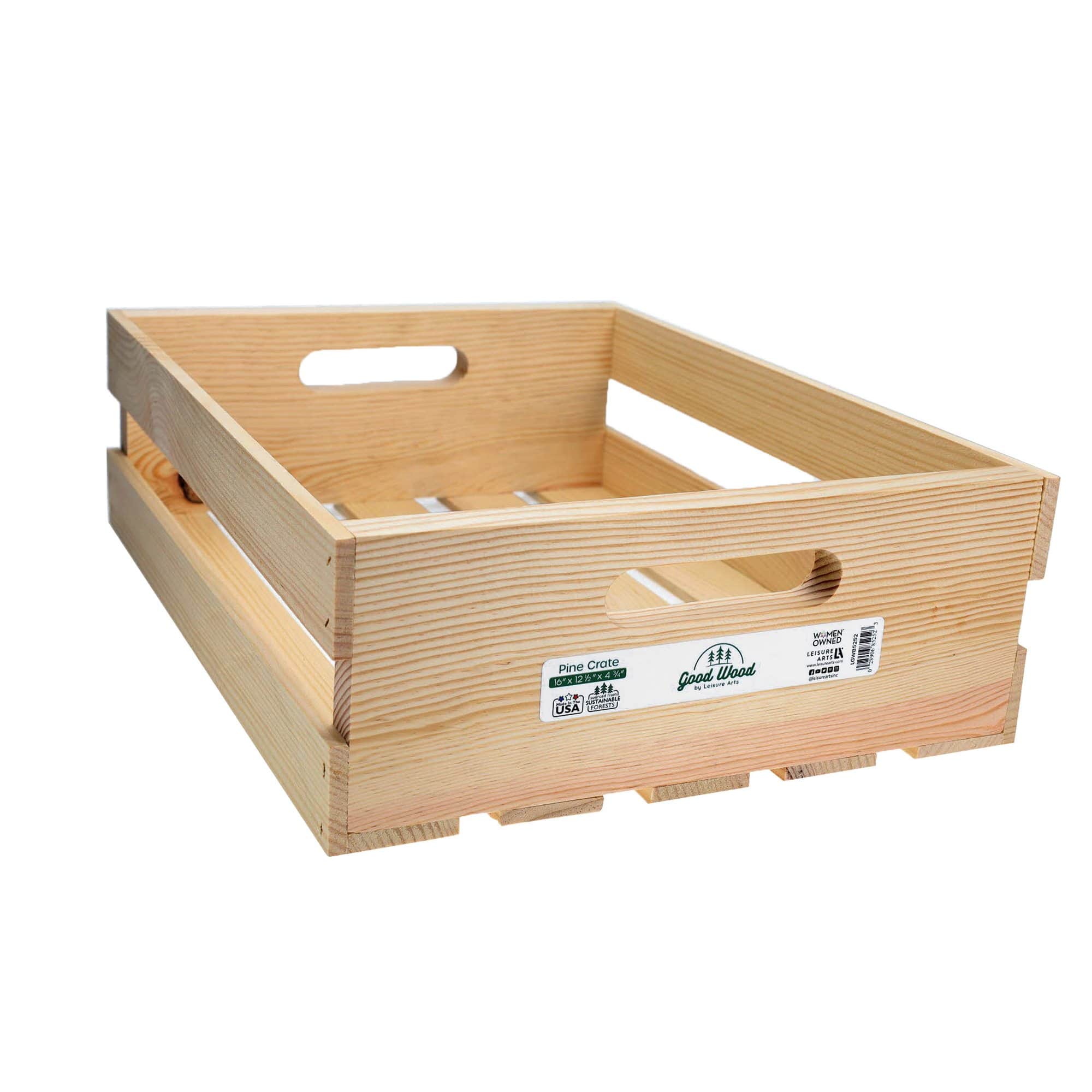 Good Wood by Leisure Arts&#xAE; Pine Crate