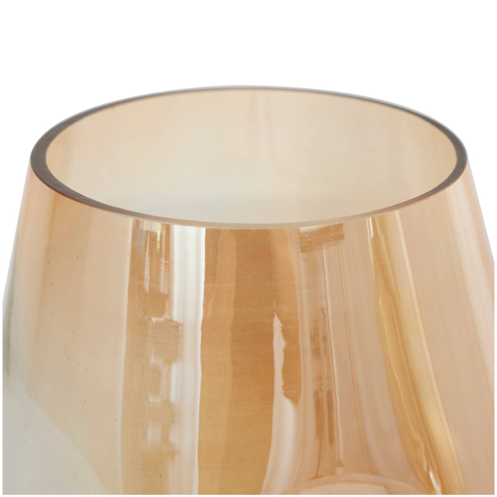 Iridescent Gold Concaved Glass Vase Set