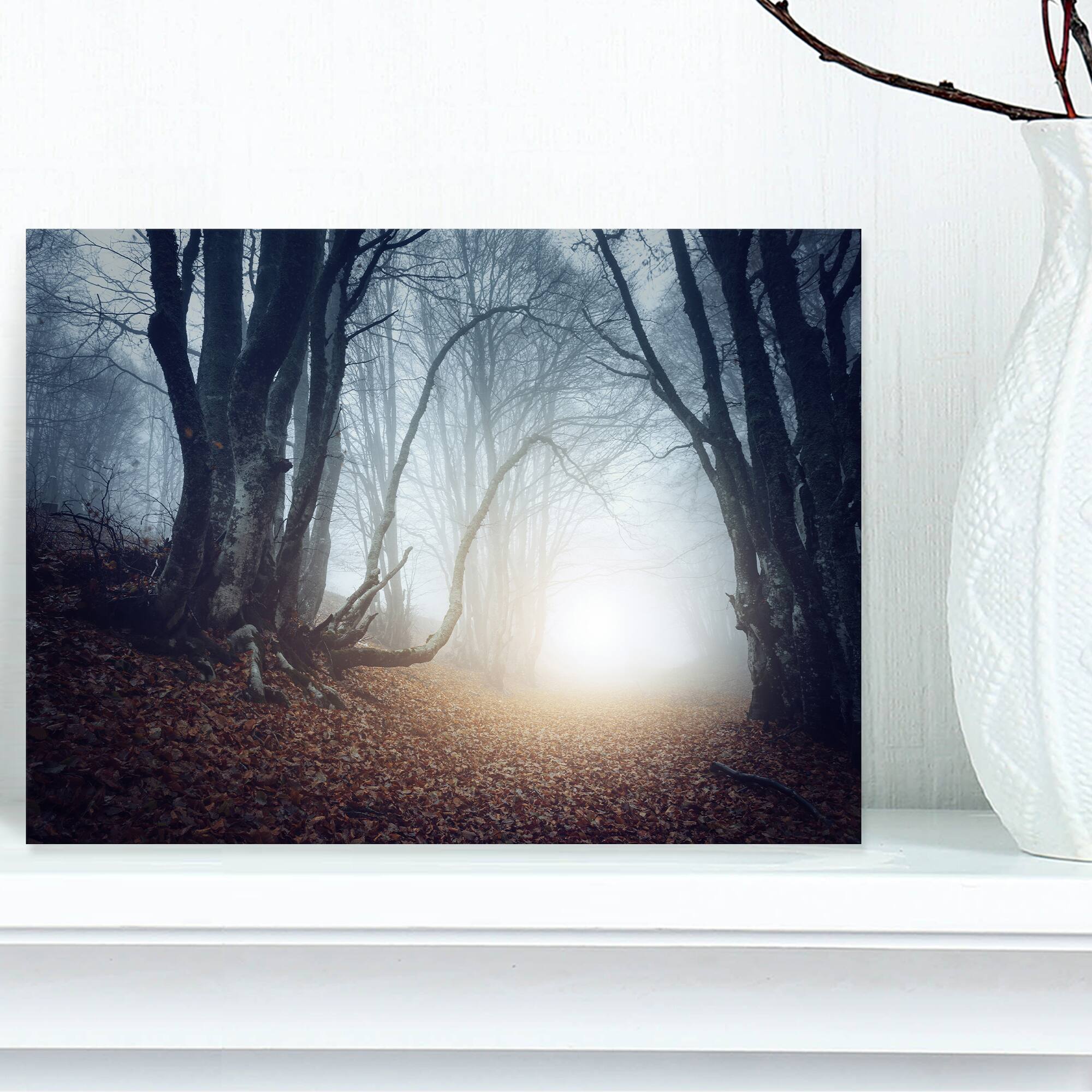 Designart - Magical Trees in Mysterious Forest - Modern Forest Canvas Wall Art