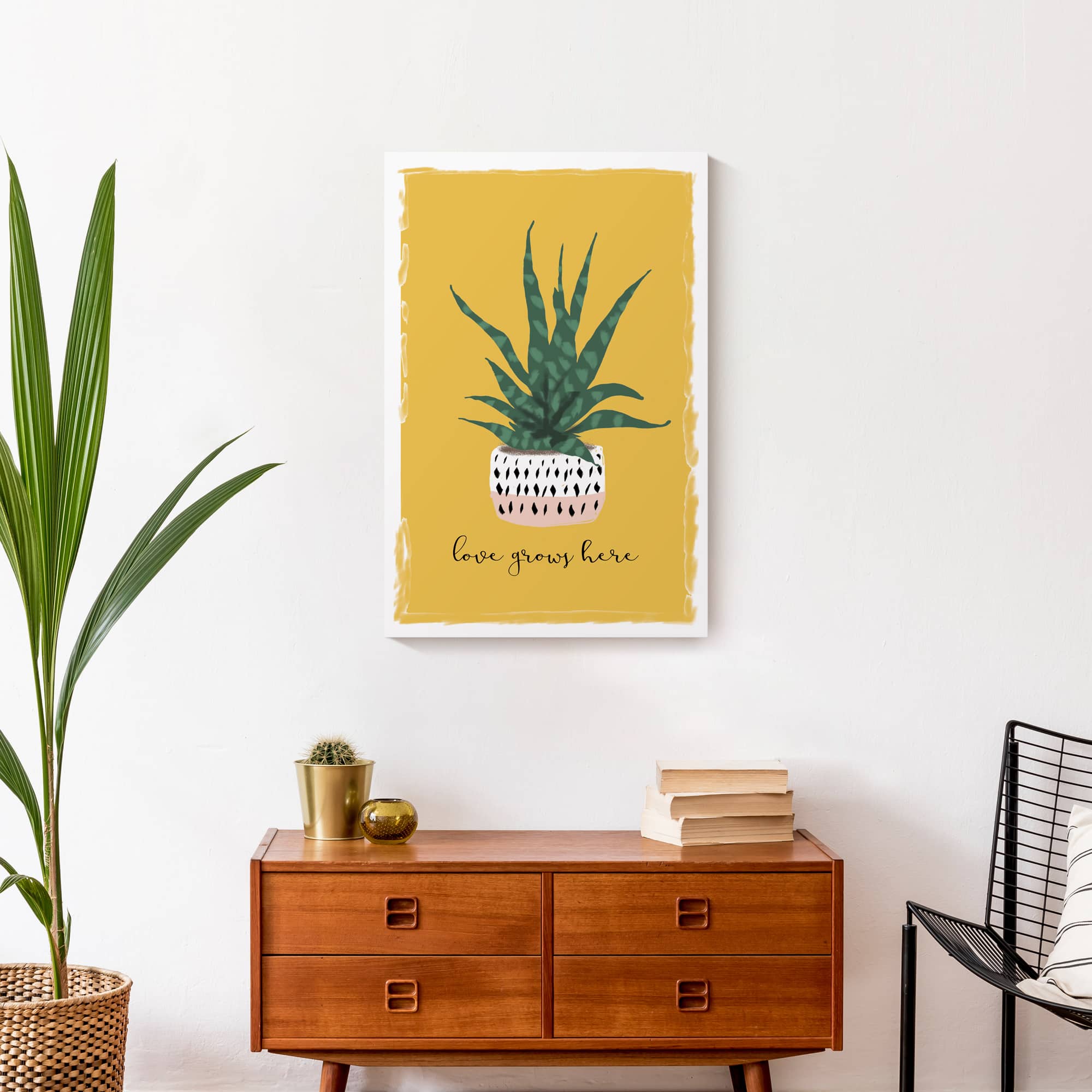 Love Grows Here Canvas Wall Art