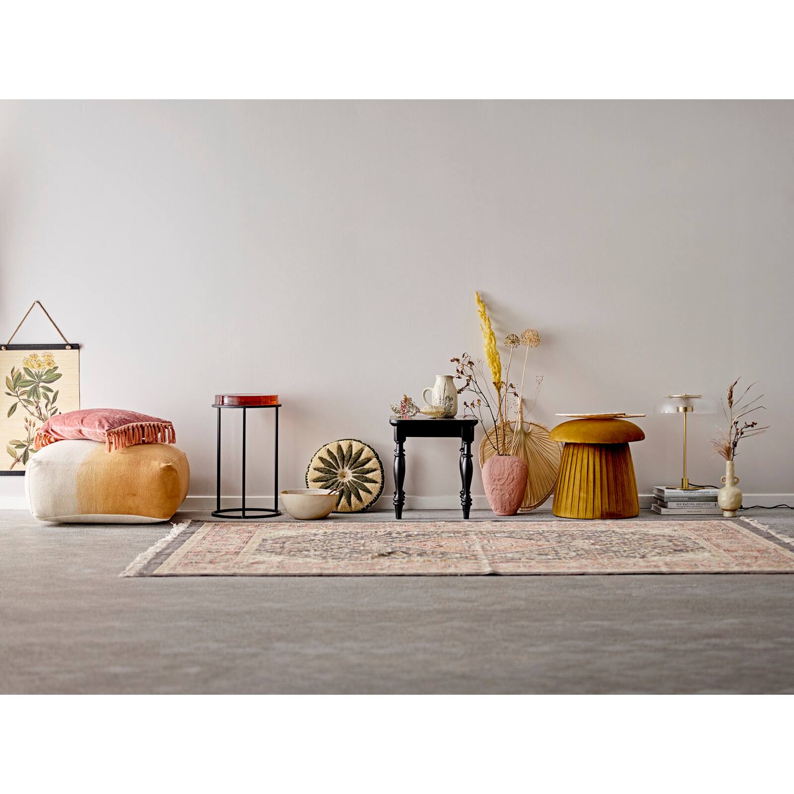 Hello Honey® 32oz. Floral Reactive Crackle Glaze Stoneware Debossed Pitcher